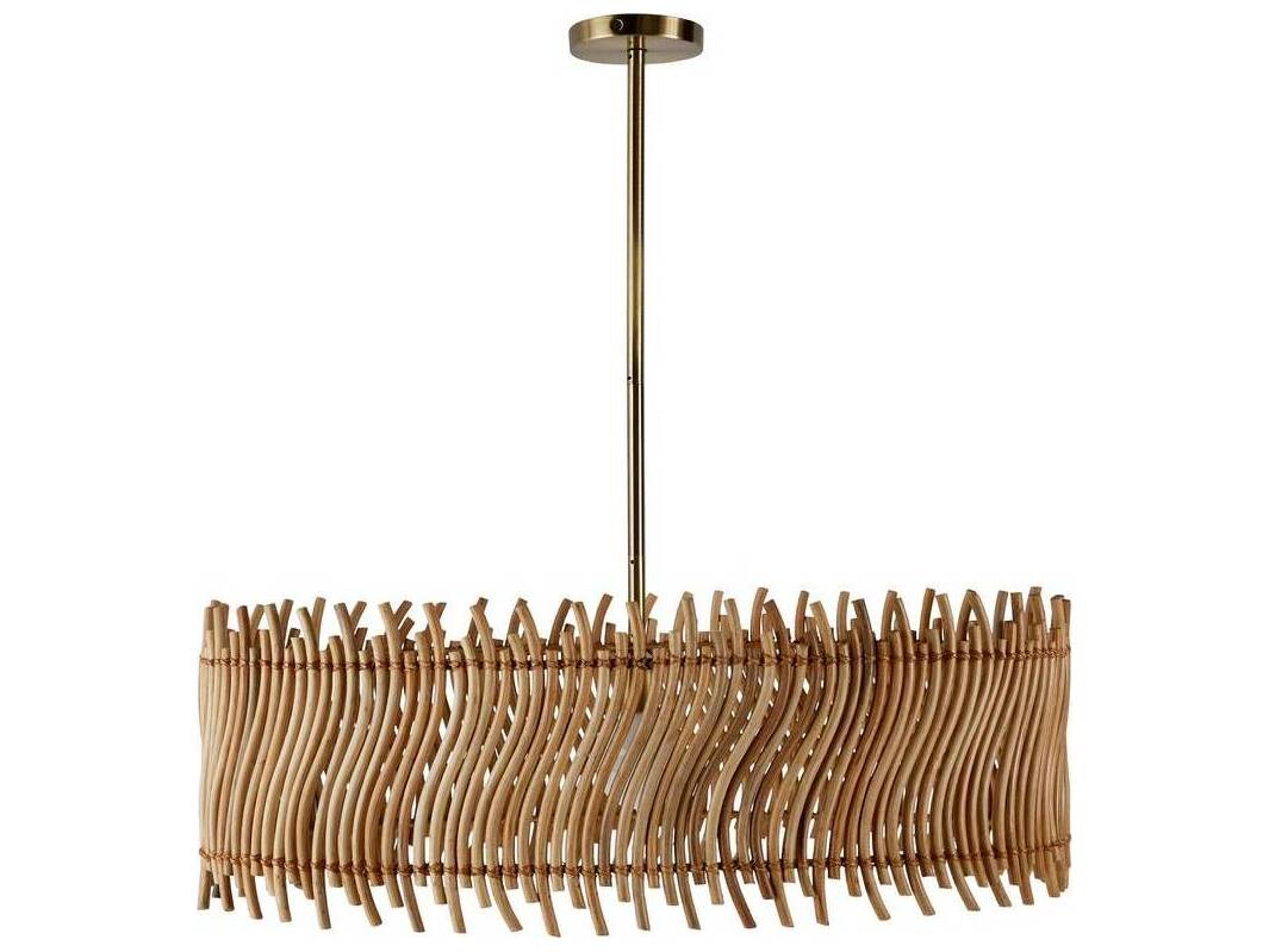 Arteriors Home 1-Light Natural Brown Drum Round Pendant