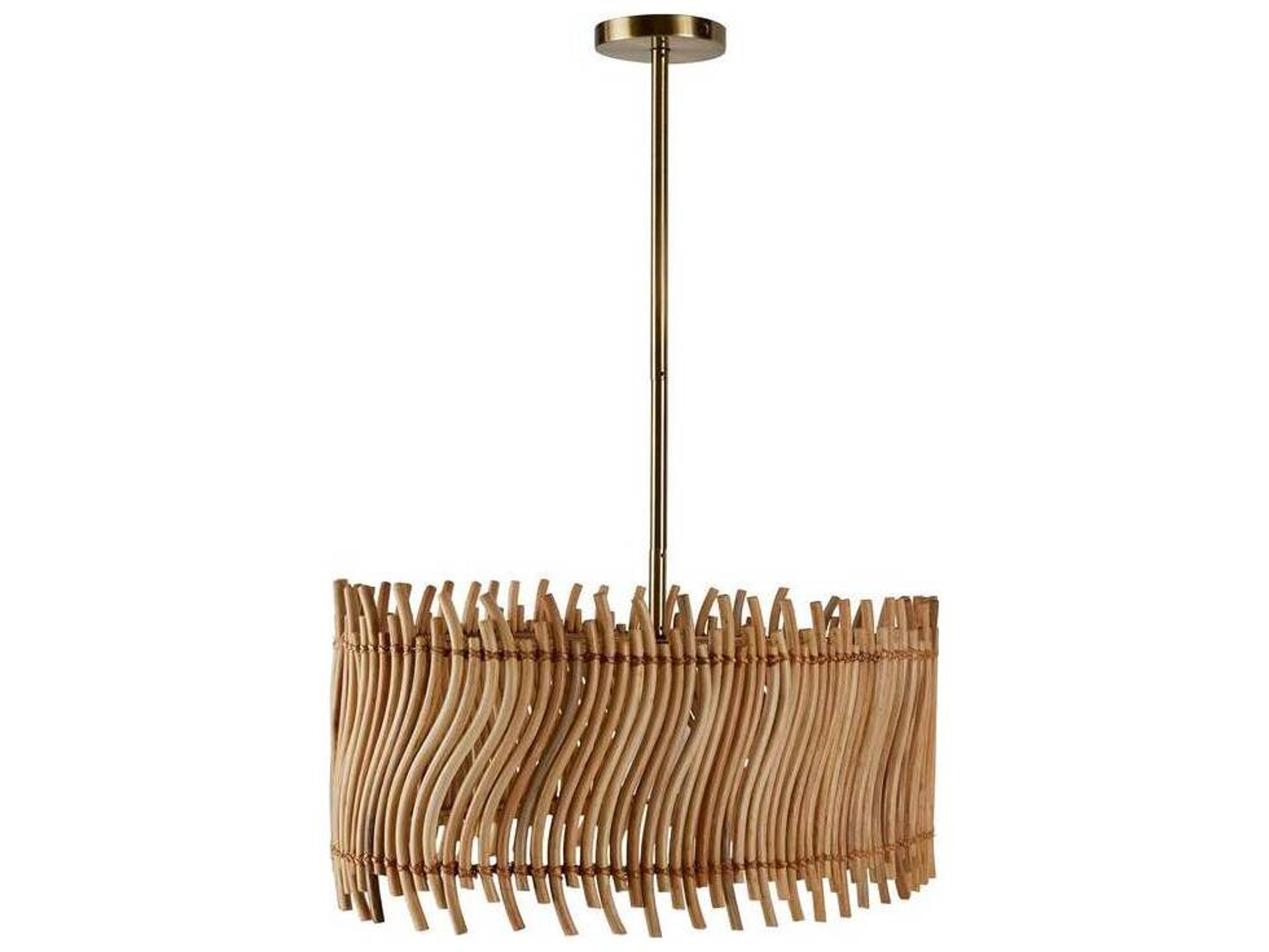 Arteriors Home 1-Light Natural Brown Drum Round Pendant