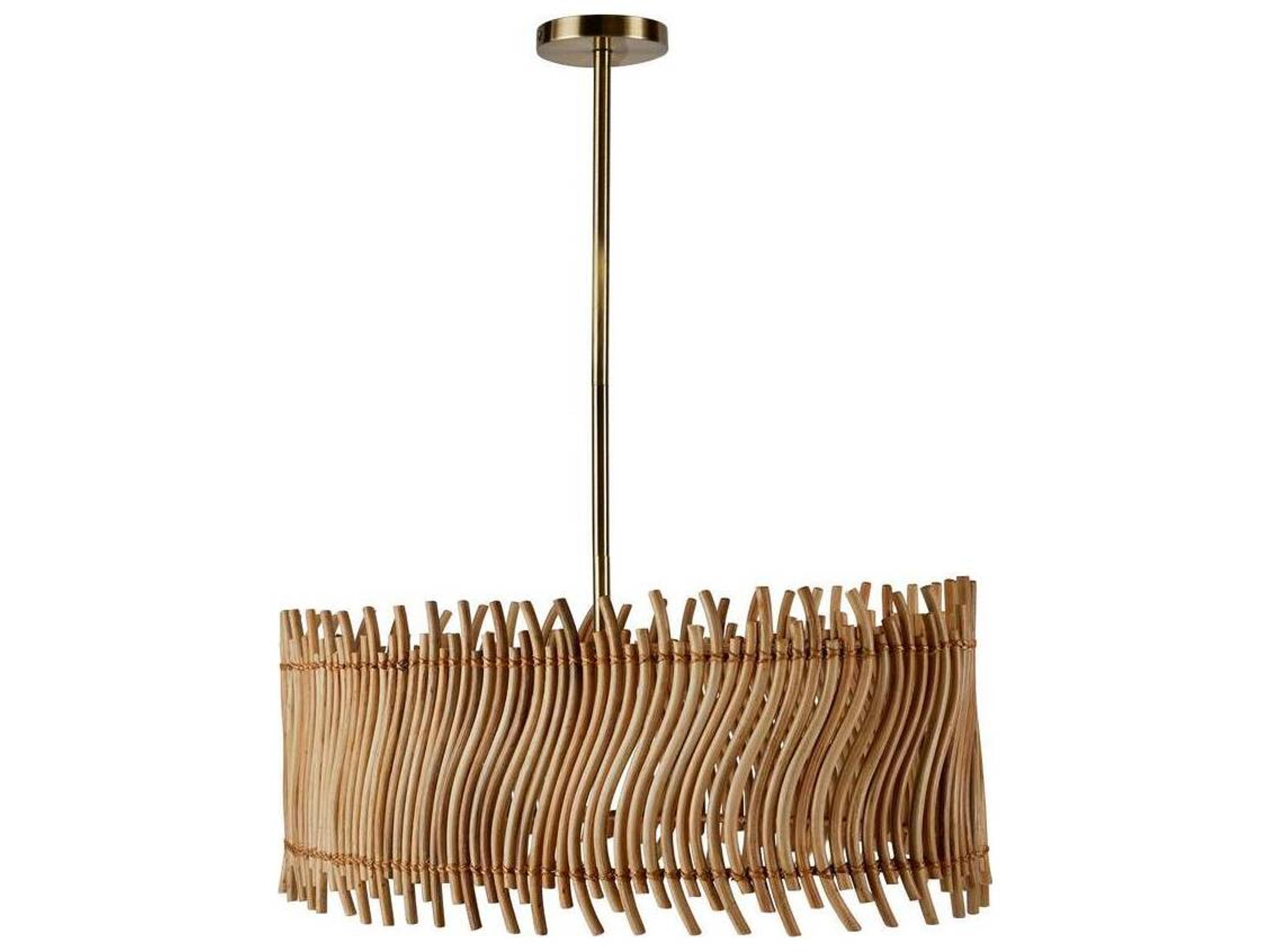 Arteriors Home 1-Light Natural Brown Drum Round Pendant