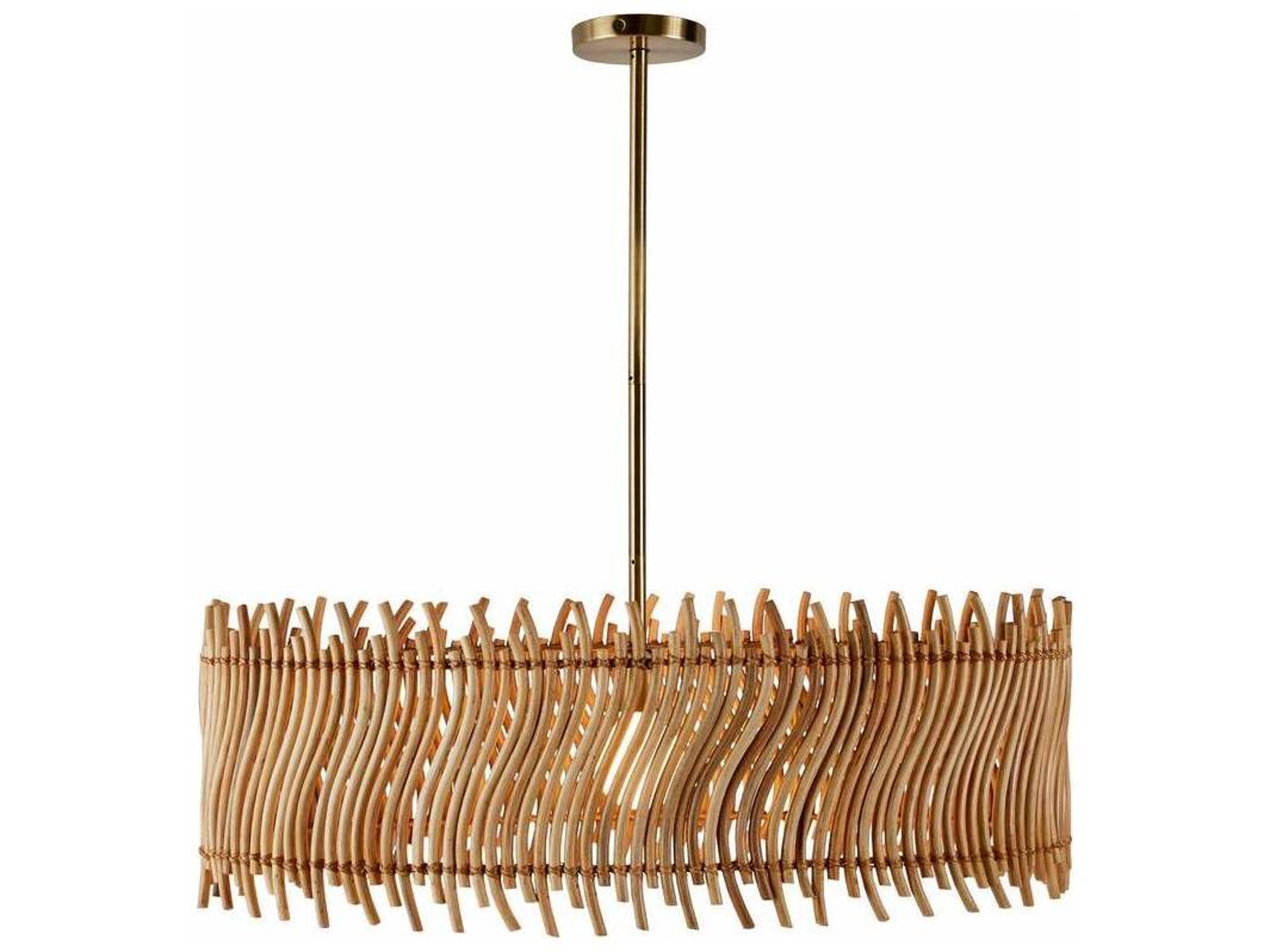 Arteriors Home 1-Light Natural Brown Drum Round Pendant