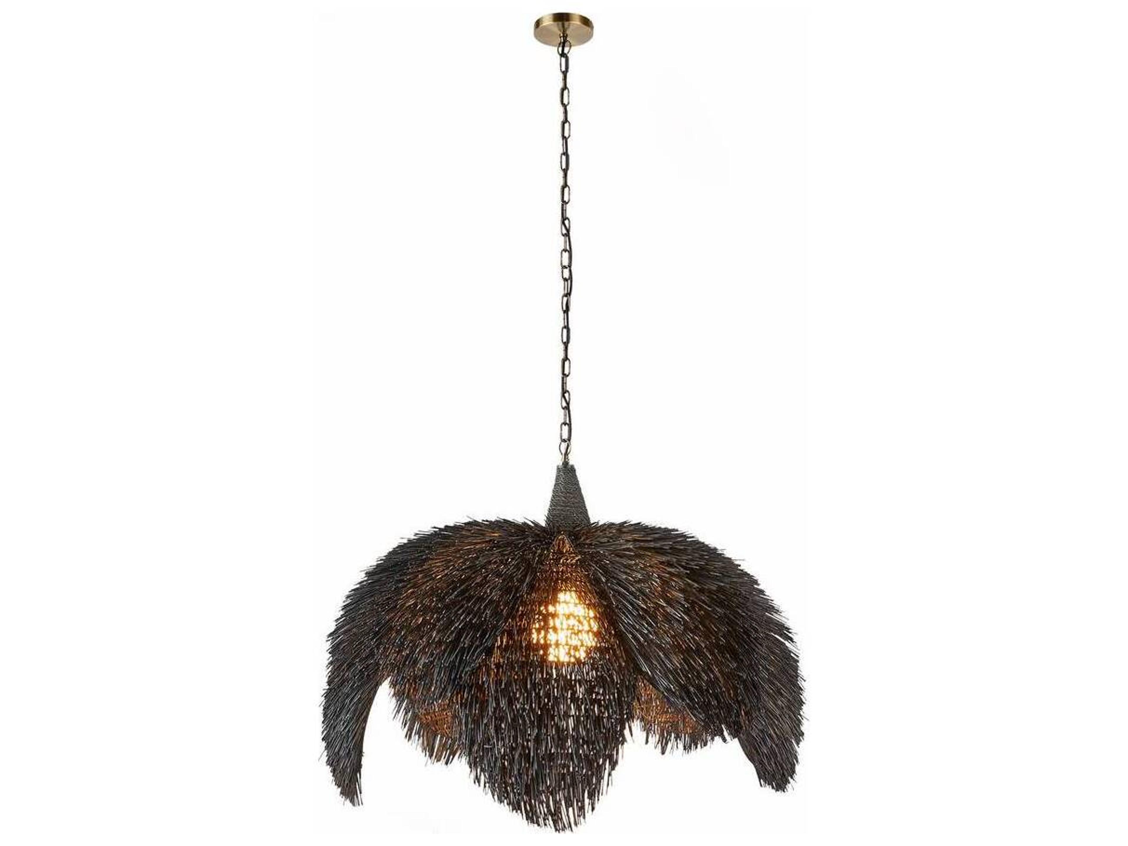 Arteriors Home 1-Light Black Wash Pendant