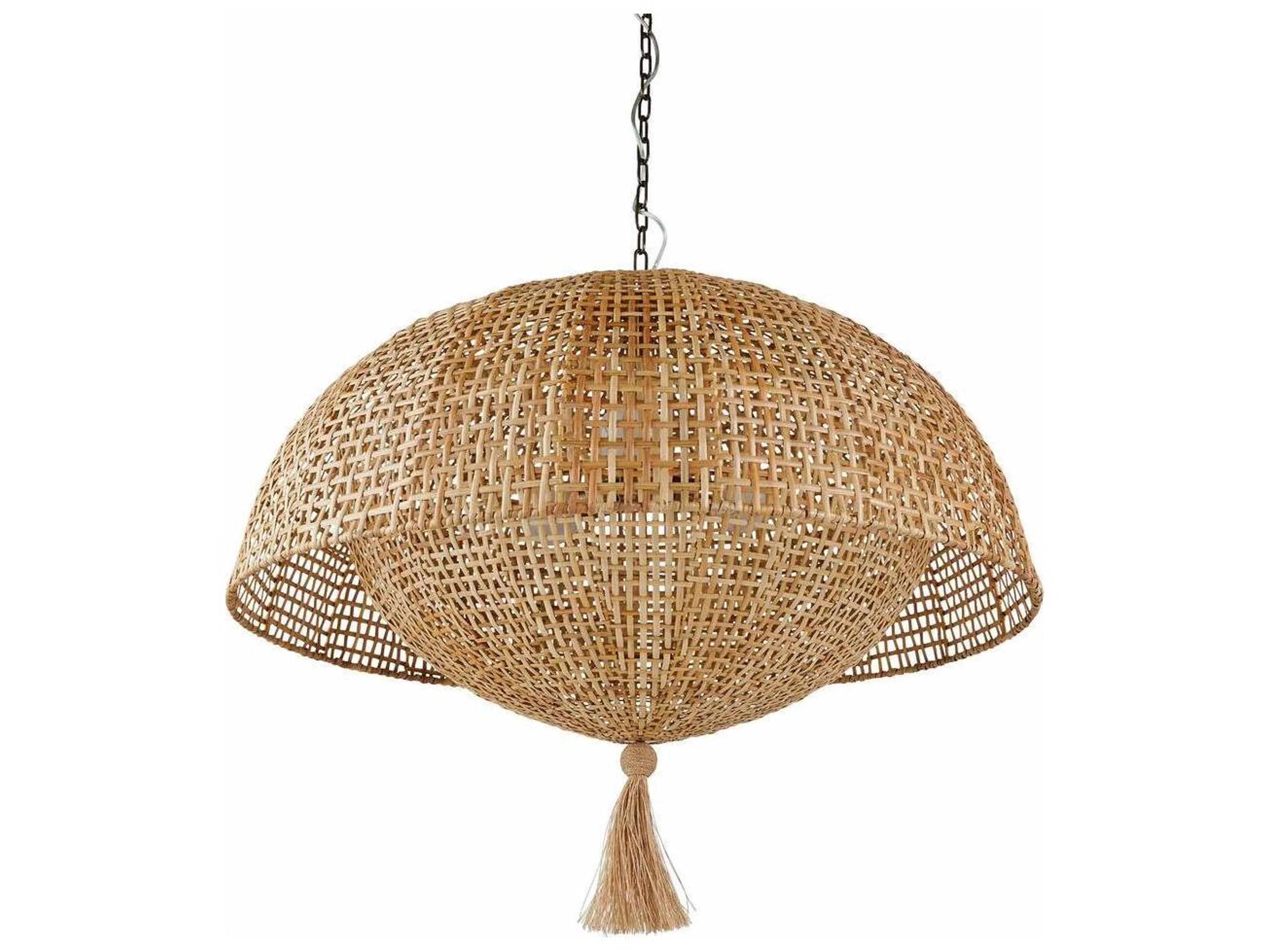 Arteriors Home 3-Light Natural Brown Dome Round Pendant