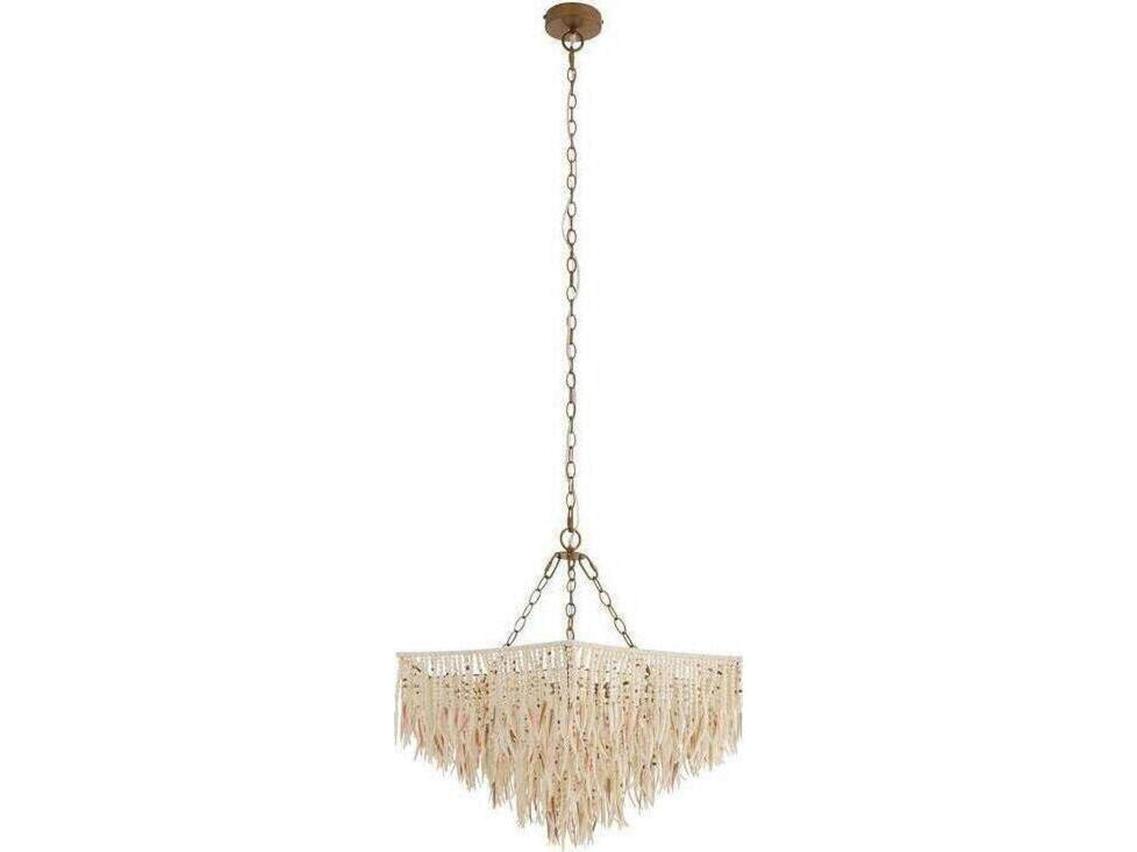 Josephine Chandelier Natural Mother of Pearl Beaded