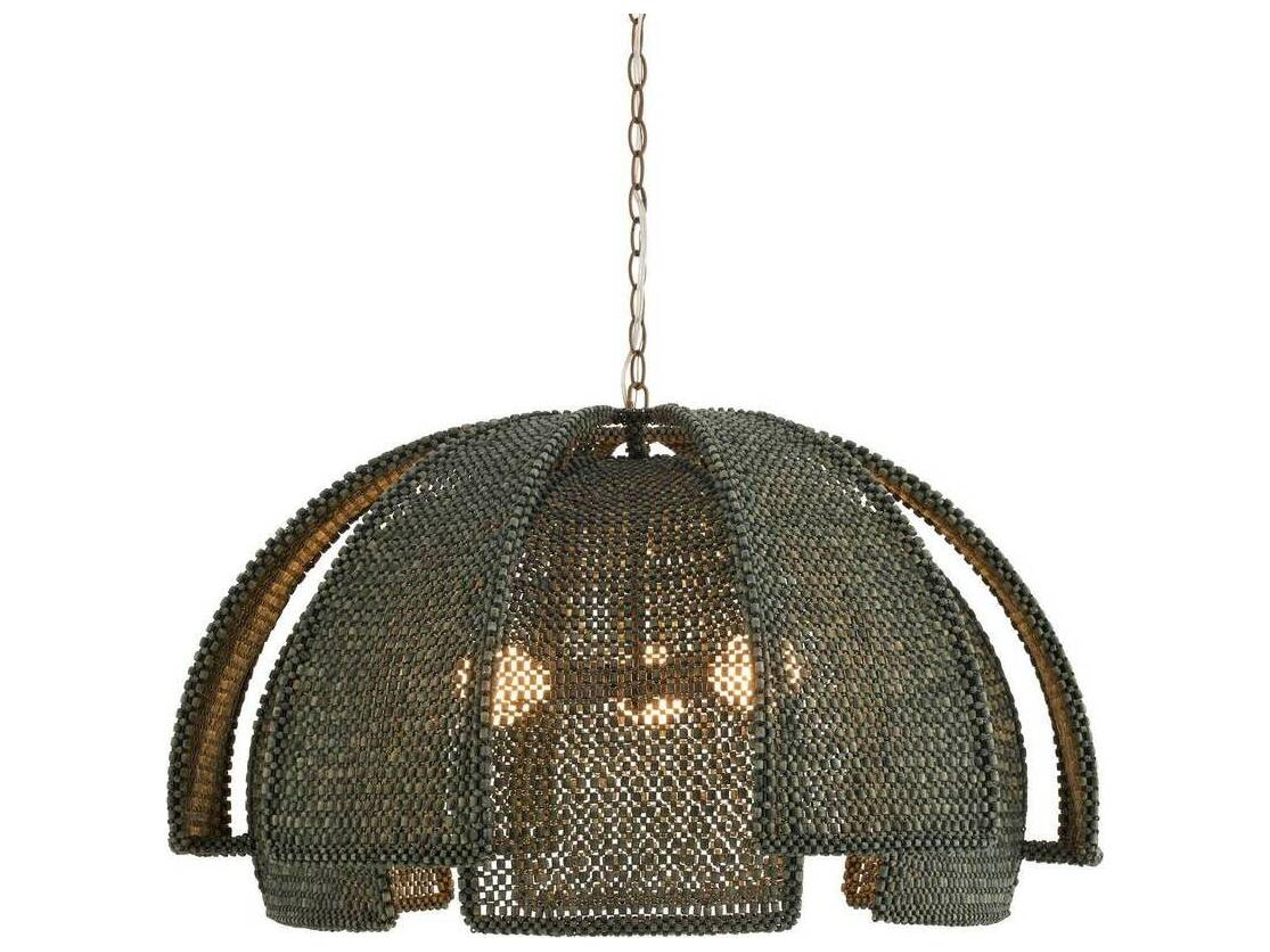 Arteriors Home Kamari Arteriors Home 3-Light Gray Dome Pendant