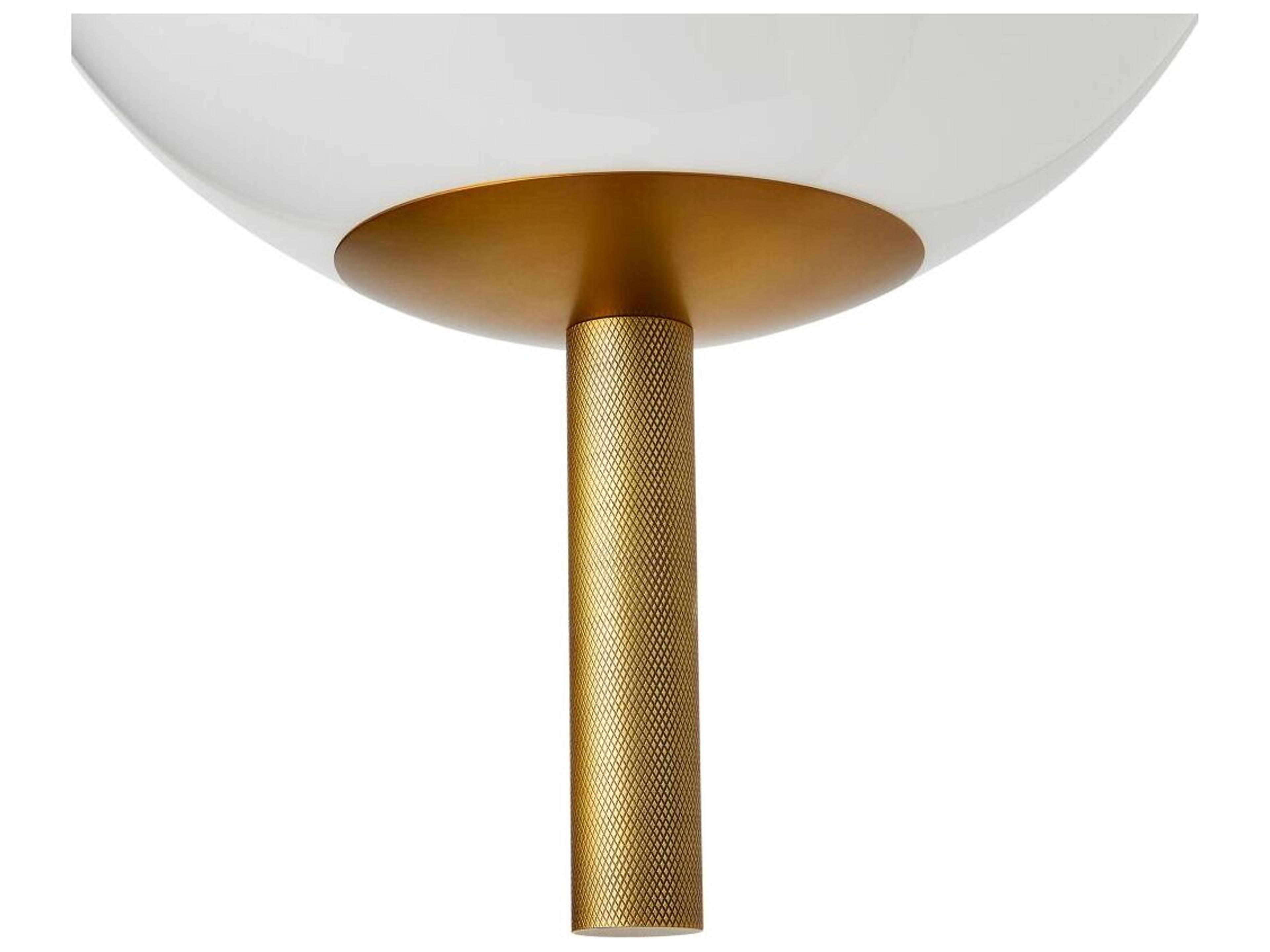 Arteriors Home Tirso 1-Light Opal Antique Brass White Globe Linear Pendant