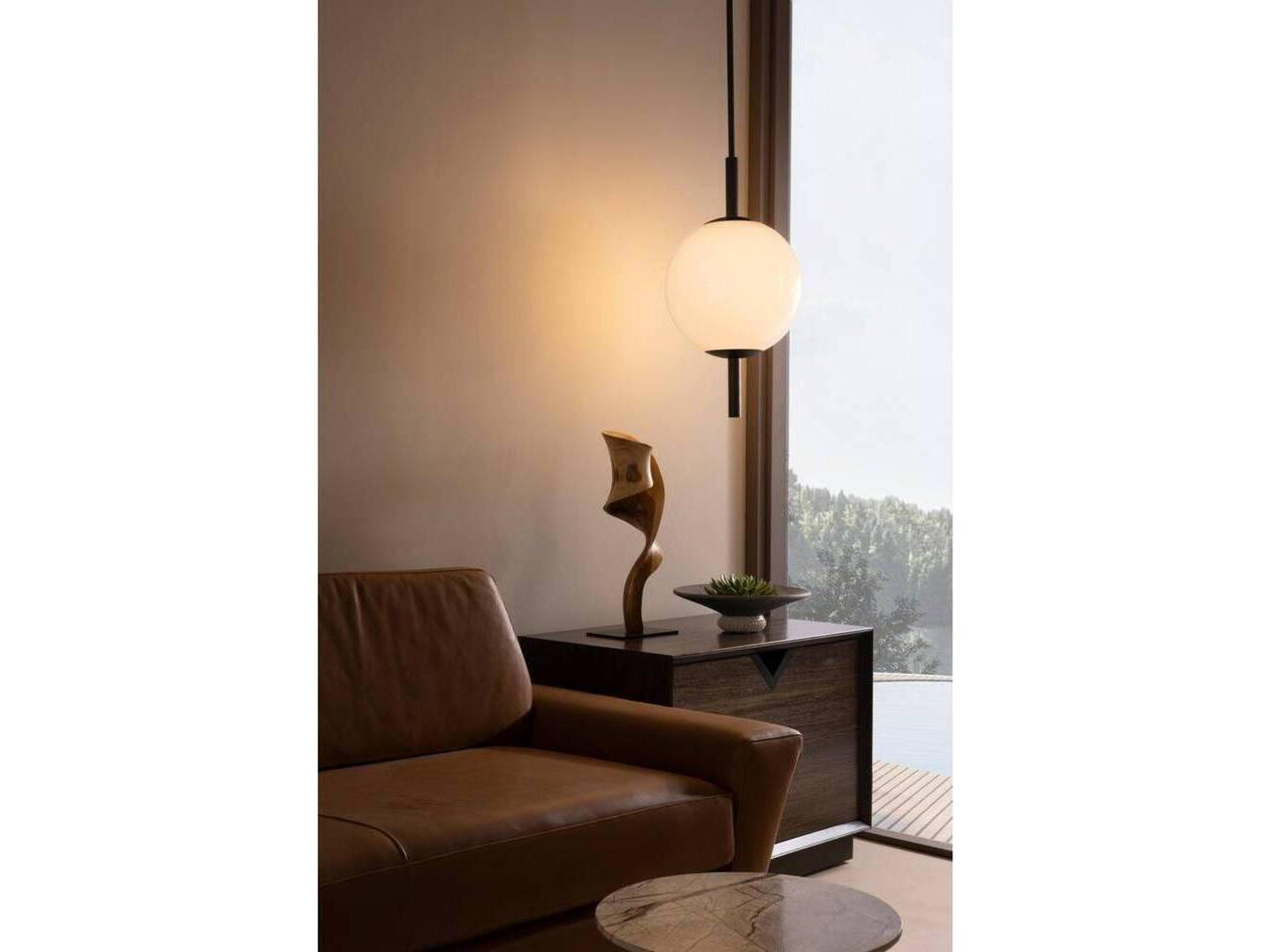 Arteriors Home Tirso 1-Light Opal English Bronze White Cylinder Pendant