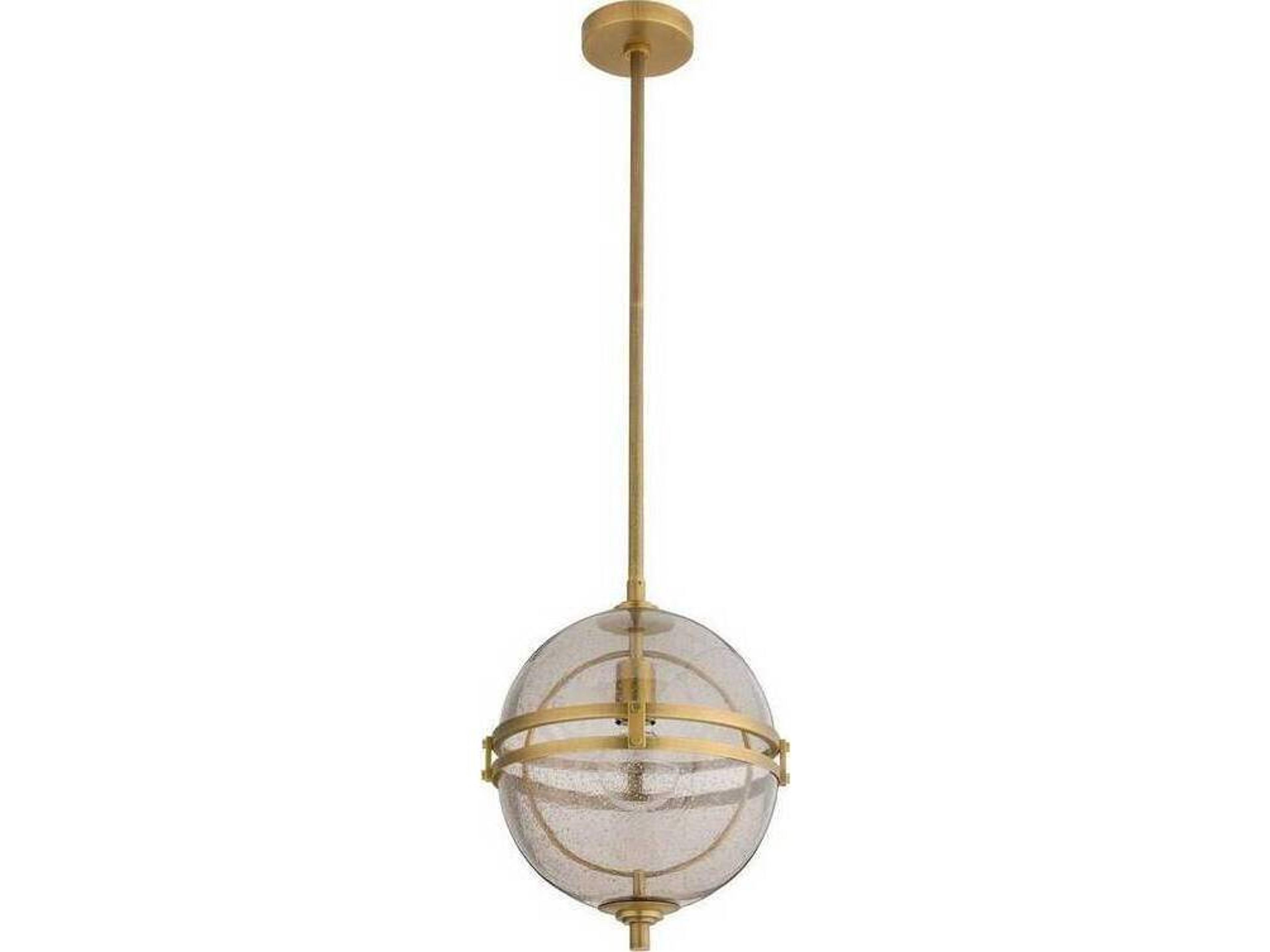 Irene Pendant Light Modern Smoke Seeded Glass