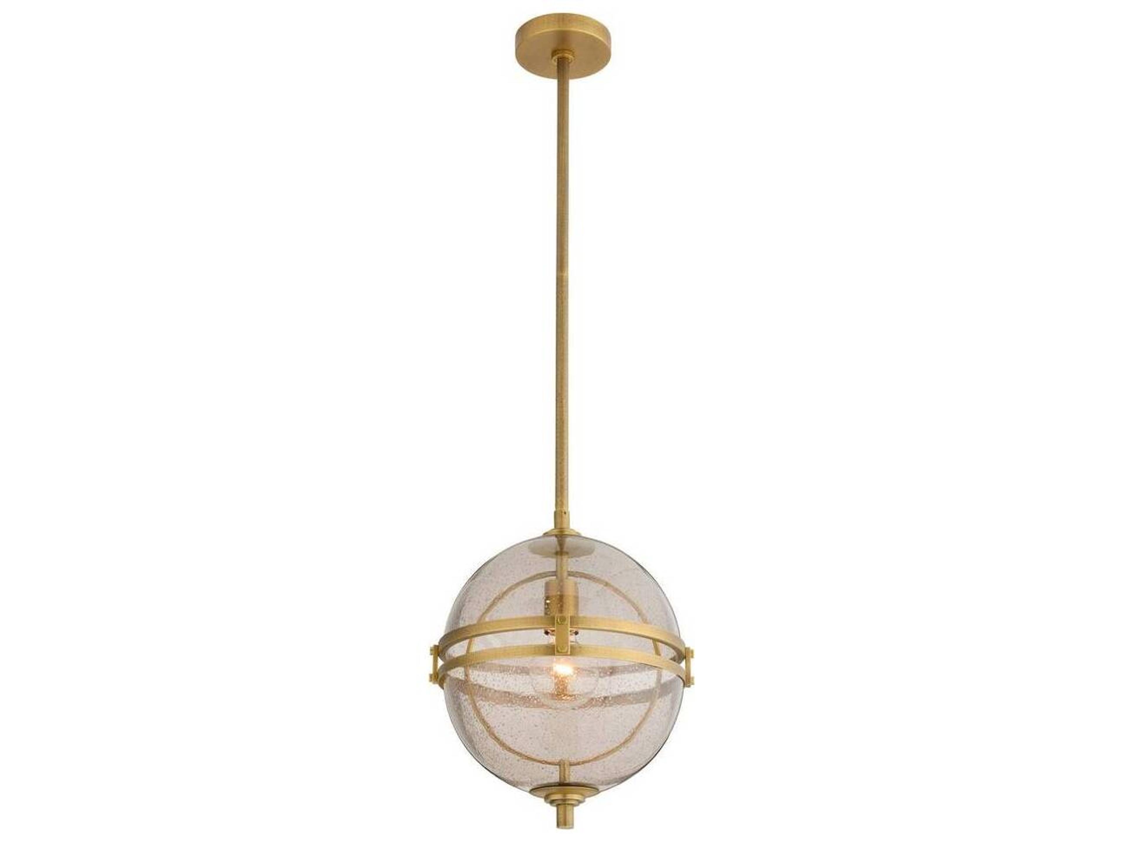 Arteriors Home Irene Arteriors Home 1-Light Smoke Antique Brass Gray Gold Globe Mini Pendant