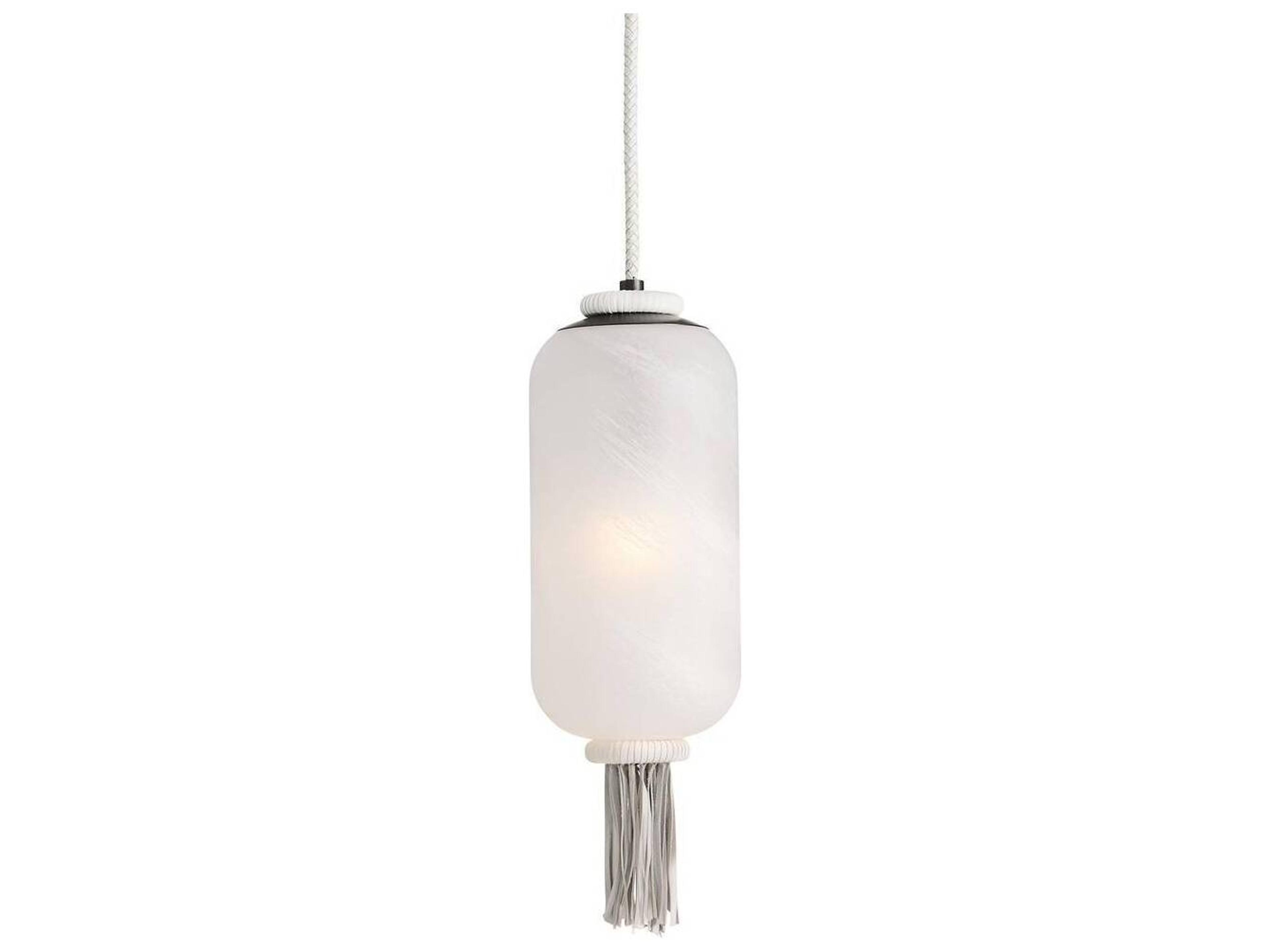 Arteriors Home Opal Swirl White Lantern Mini Pendant