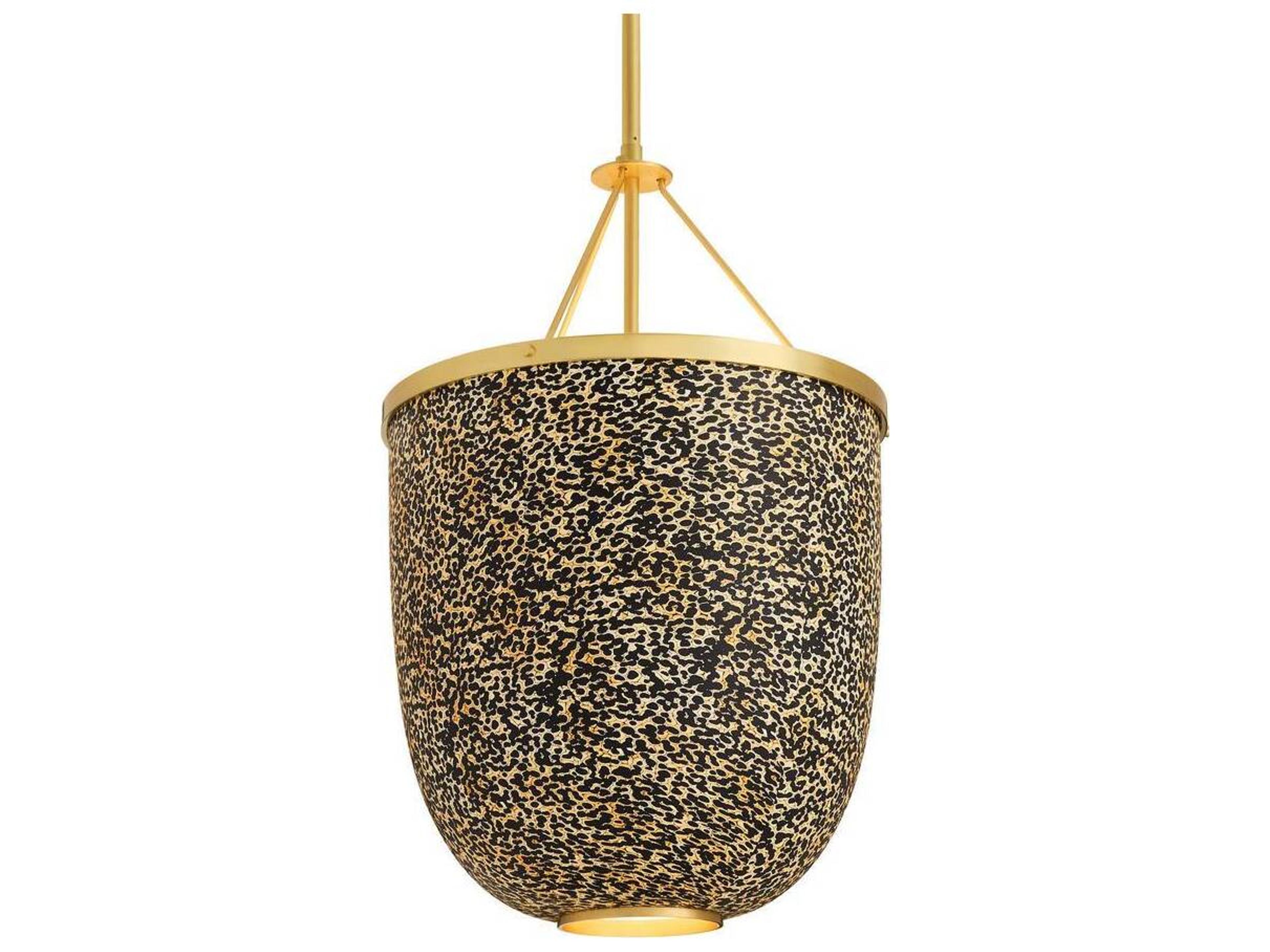 Arteriors Home Faux Eggshell Black Bowl Mini Pendant