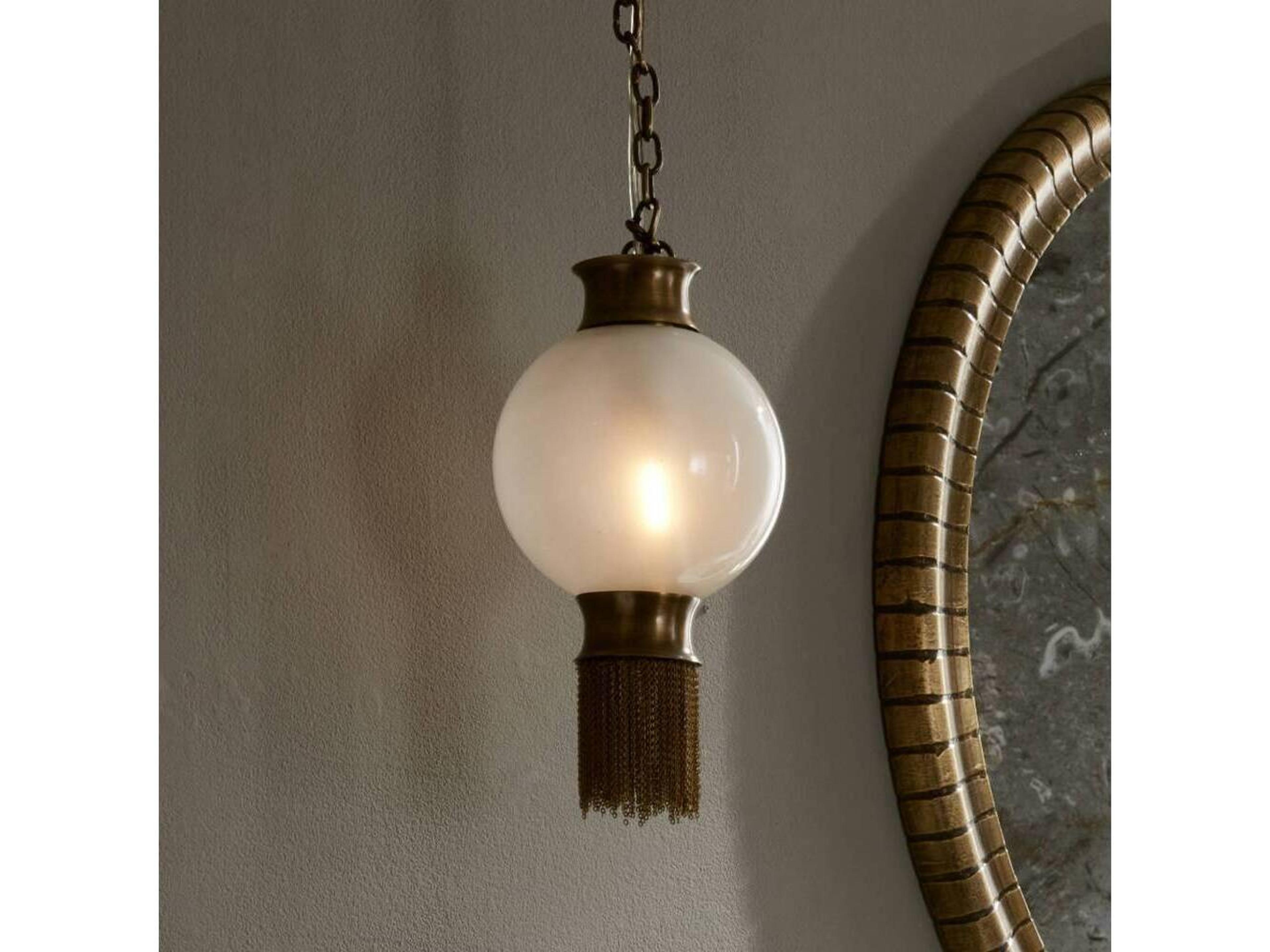 Boswell Pendant Light Art Deco Antique Brass