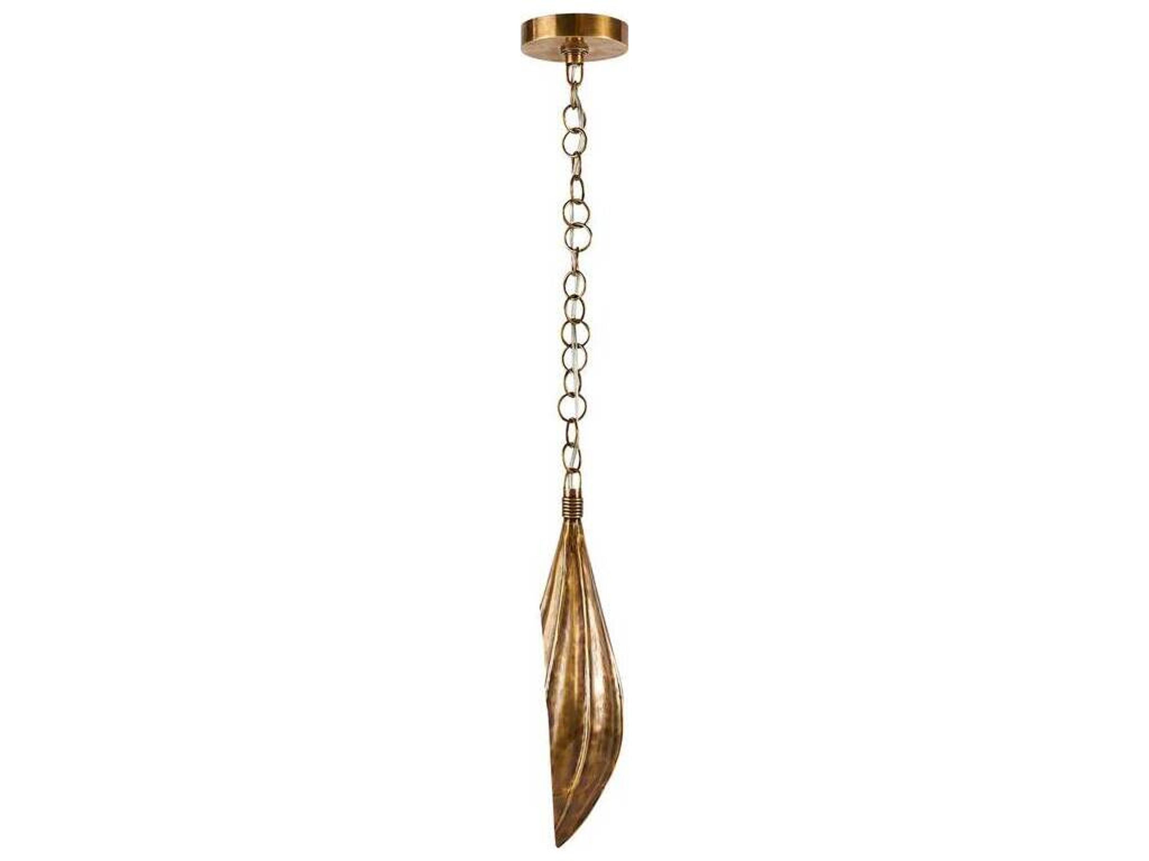 Arteriors Home Clayton 1-Light Vintage Brass Linear Mini Pendant
