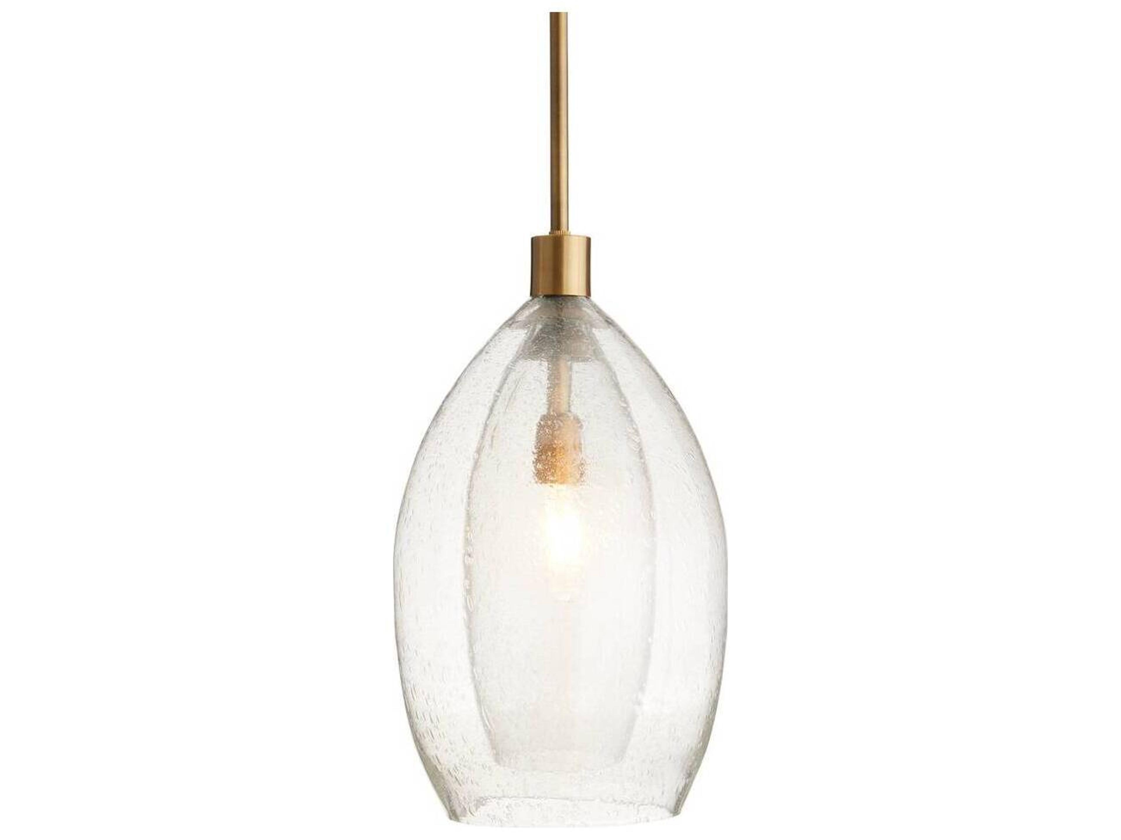 Arteriors Home Hilary 1-Light Clear Vintage Brass Mini Pendant