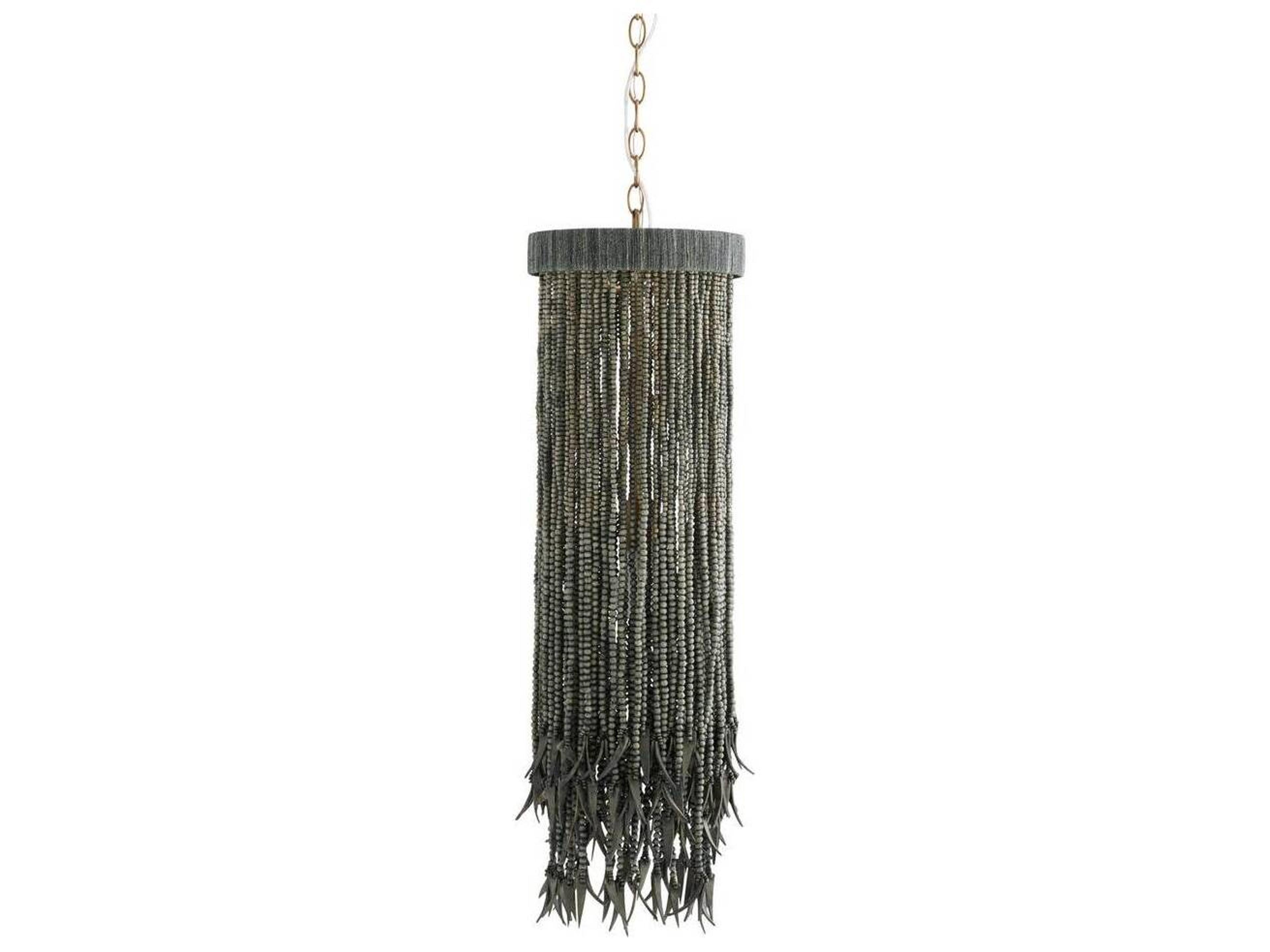 Arteriors Home Baja 1-Light Dark Gray Wash Antique Brass Cylinder Linear Mini Pendant