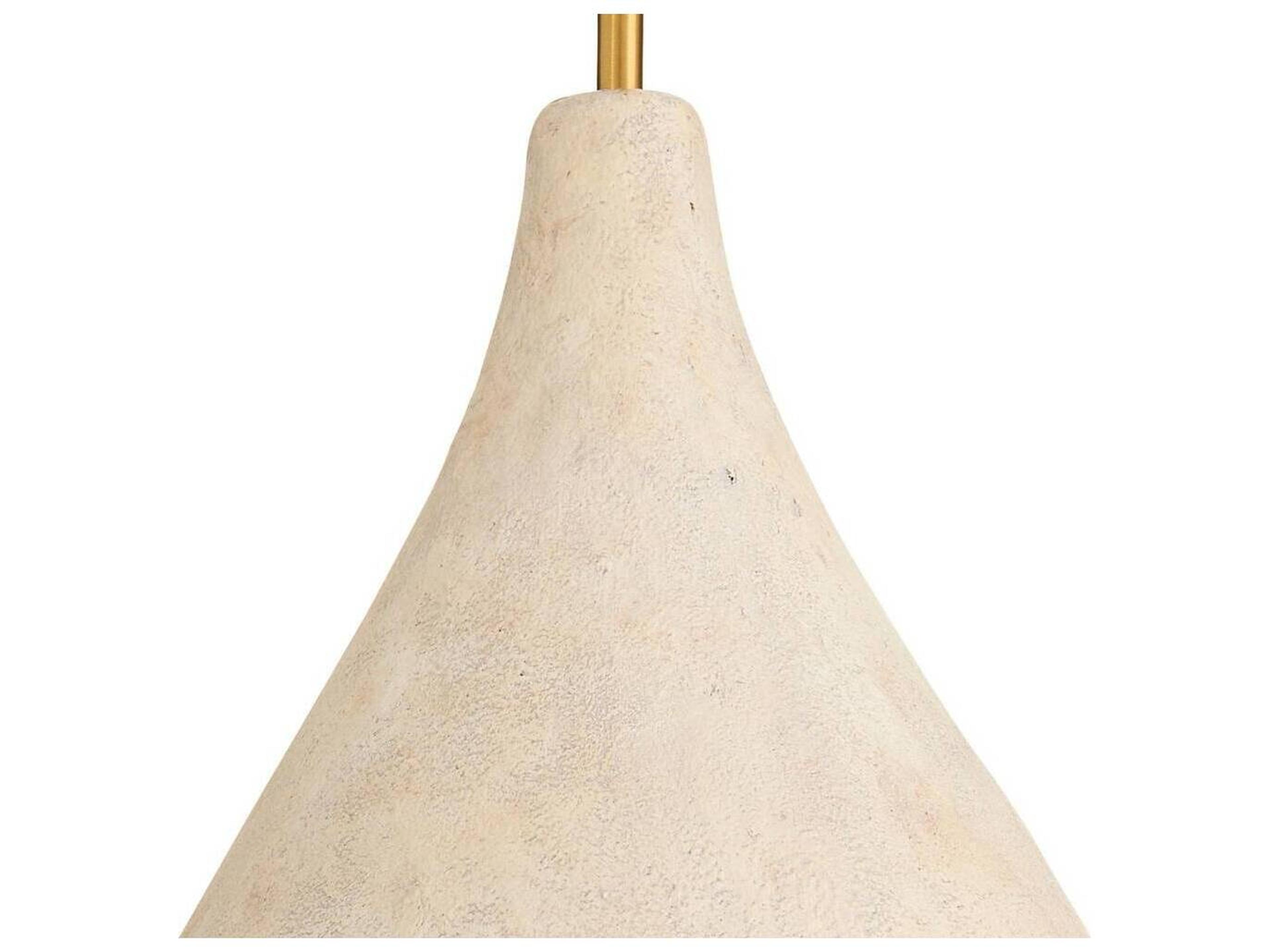 Arteriors Home Limed Wash Off White Dome Pendant
