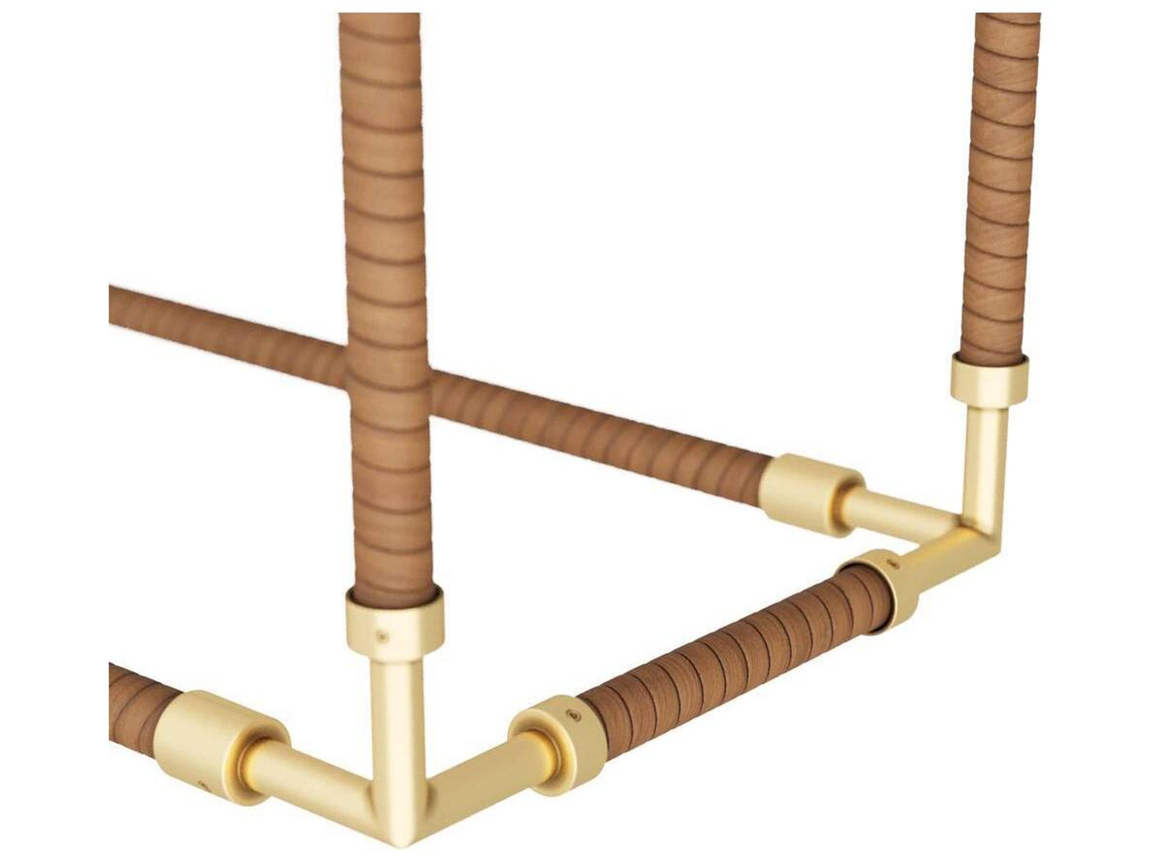 Arteriors Home 3-Light Cognac Brown Globe Geometric Island Pendant