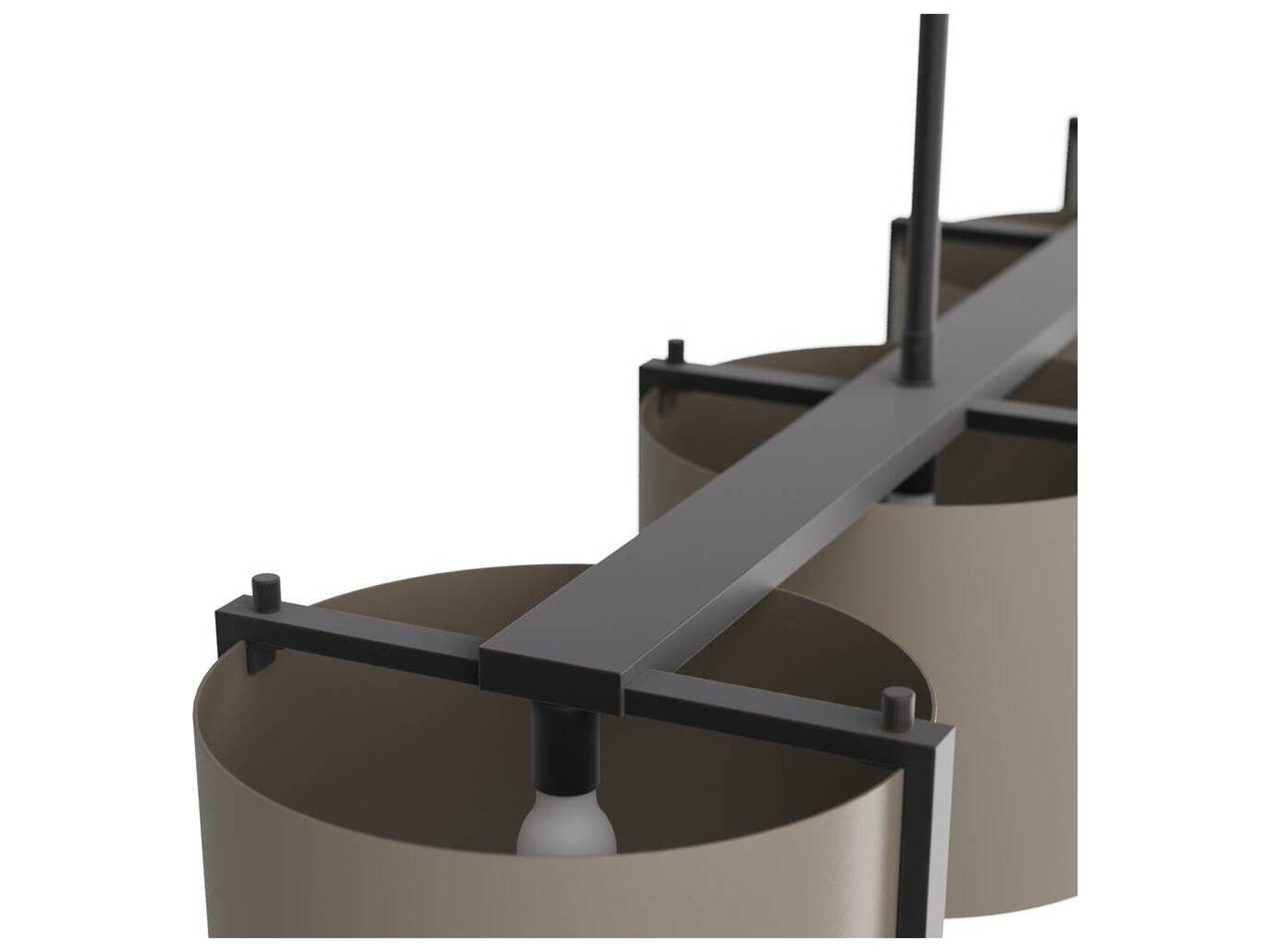 Arteriors Home 4-Light Taupe Gray Drum Island Pendant