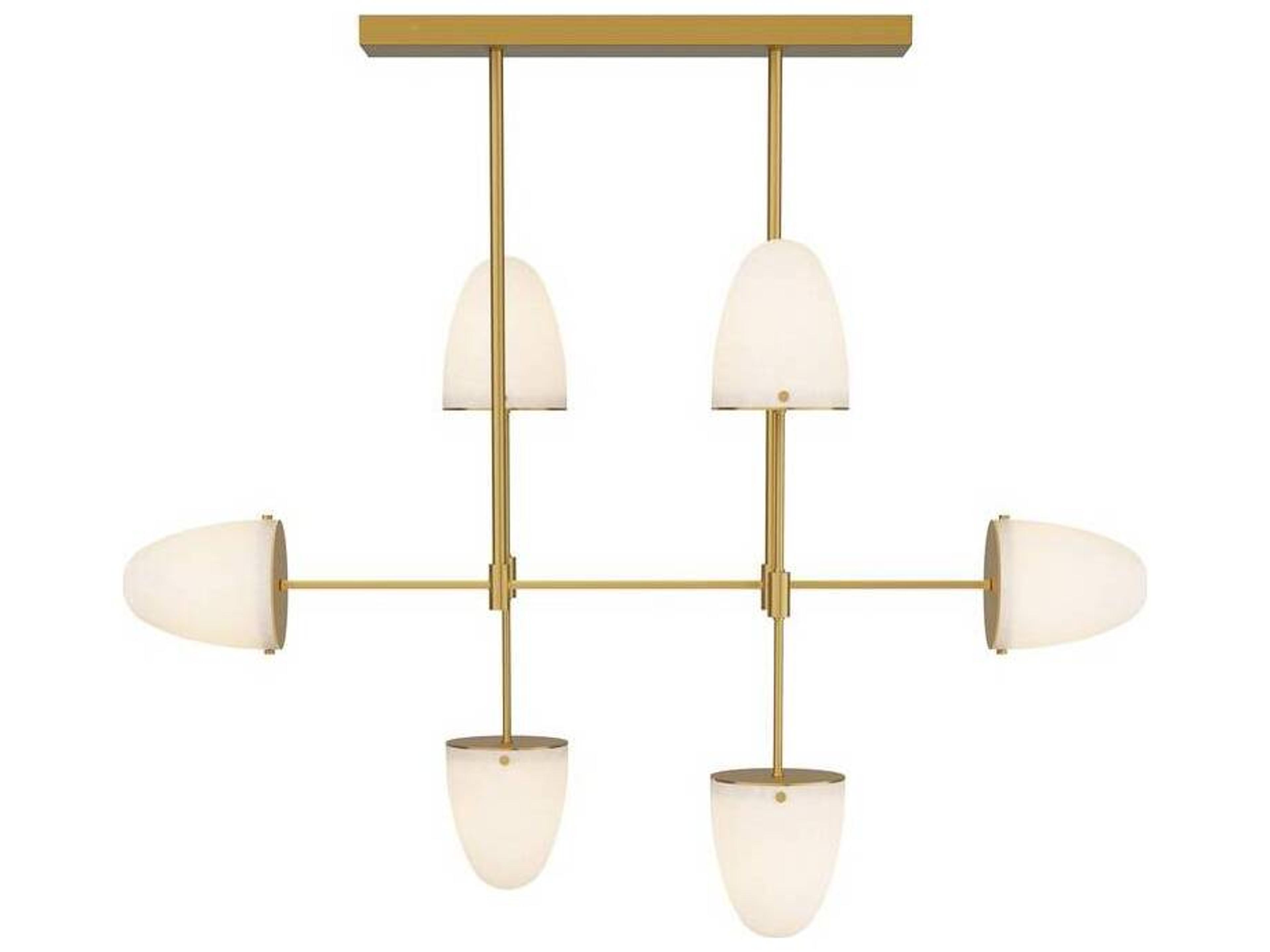 Arteriors Home 6-Light Antique Brass Linear Island Pendant