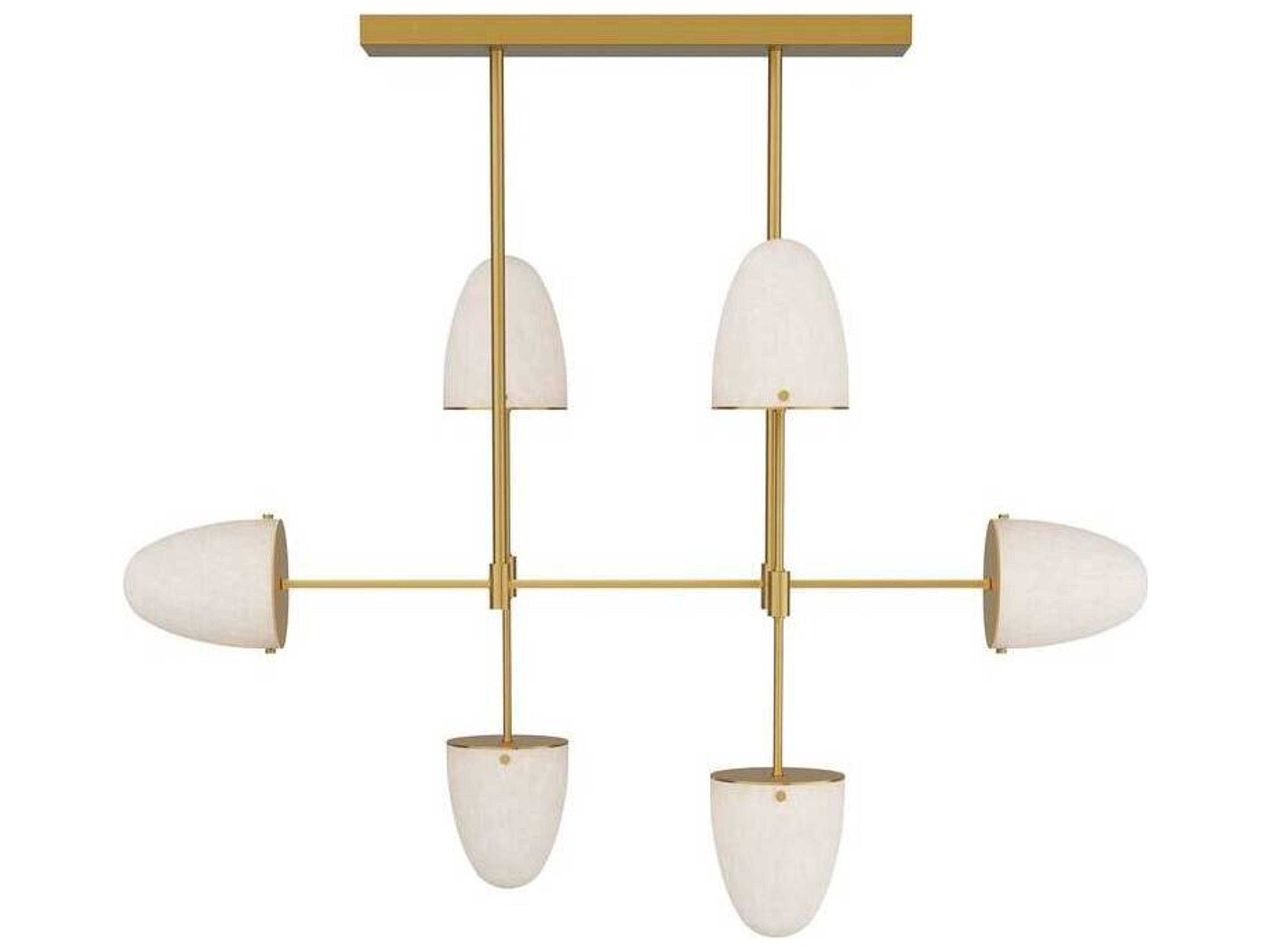 Arteriors Home 6-Light Antique Brass Linear Island Pendant