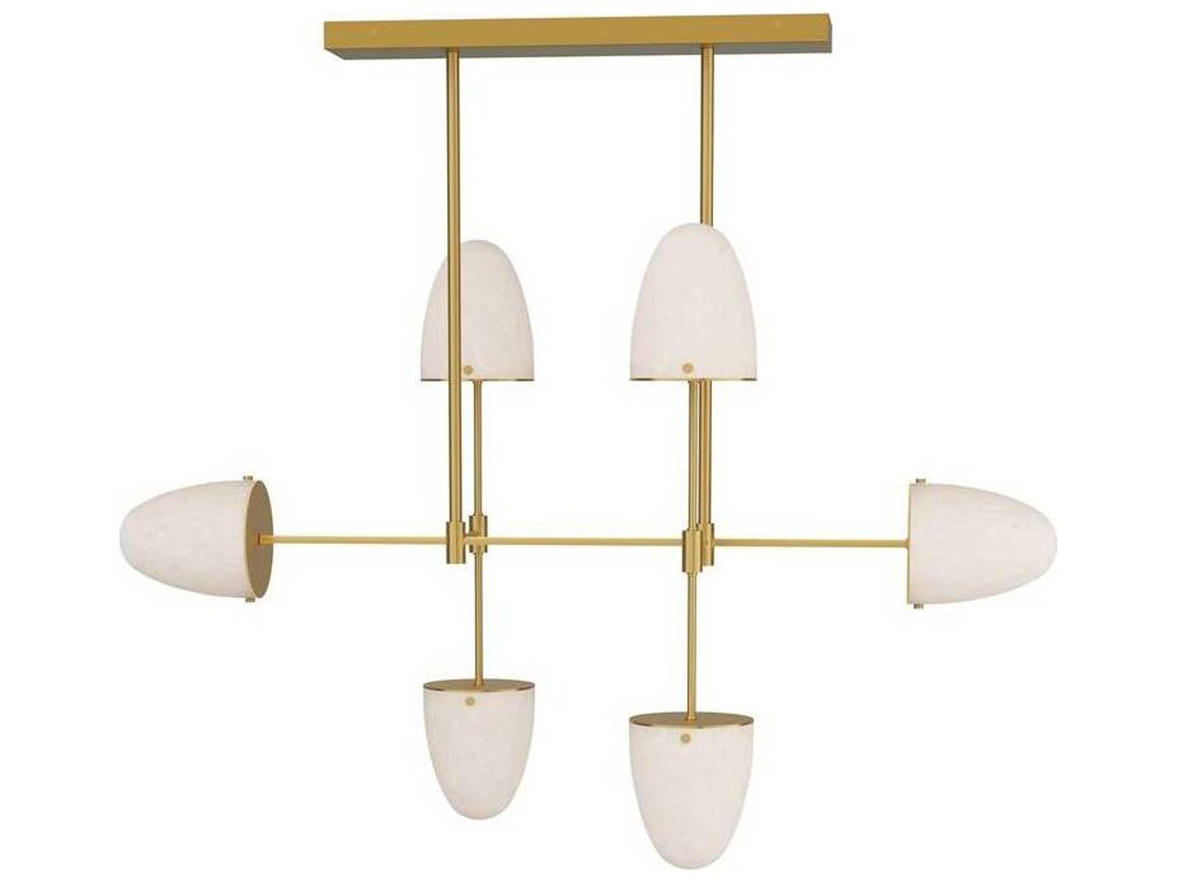 Arteriors Home 6-Light Antique Brass Linear Island Pendant