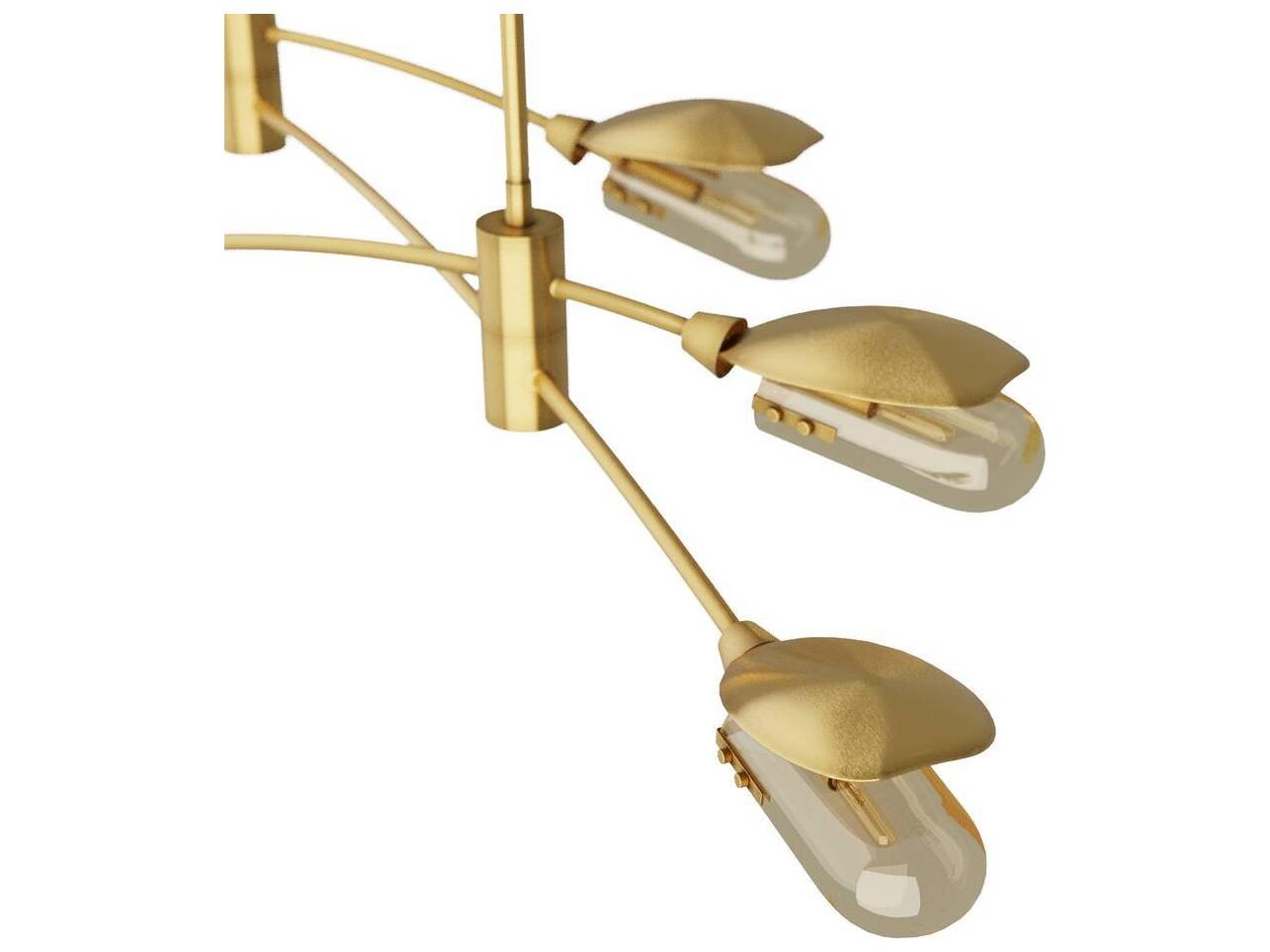 Arteriors Home 6-Light Antique Brass Linear Island Pendant