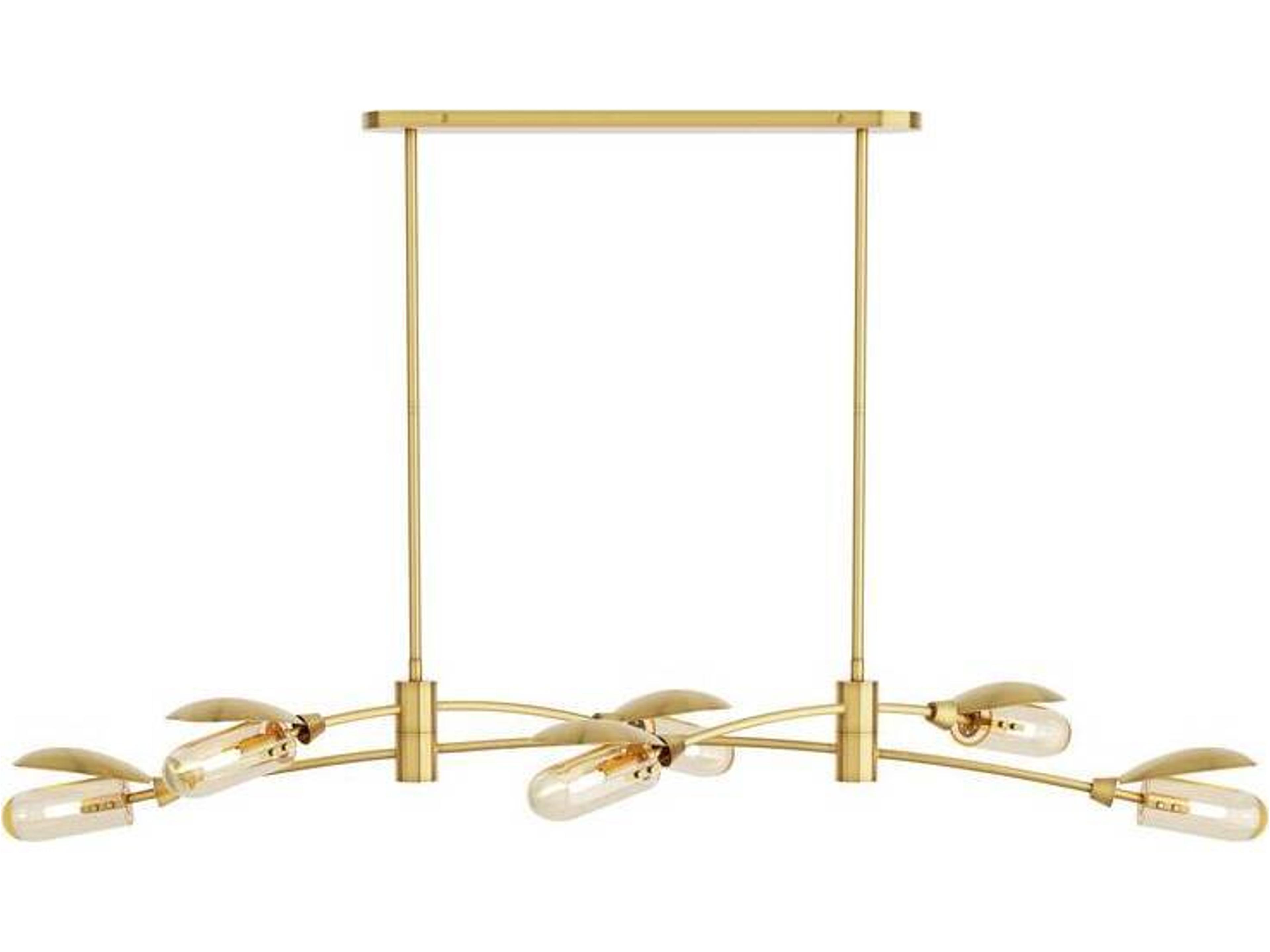 Arteriors Home 6-Light Antique Brass Linear Island Pendant