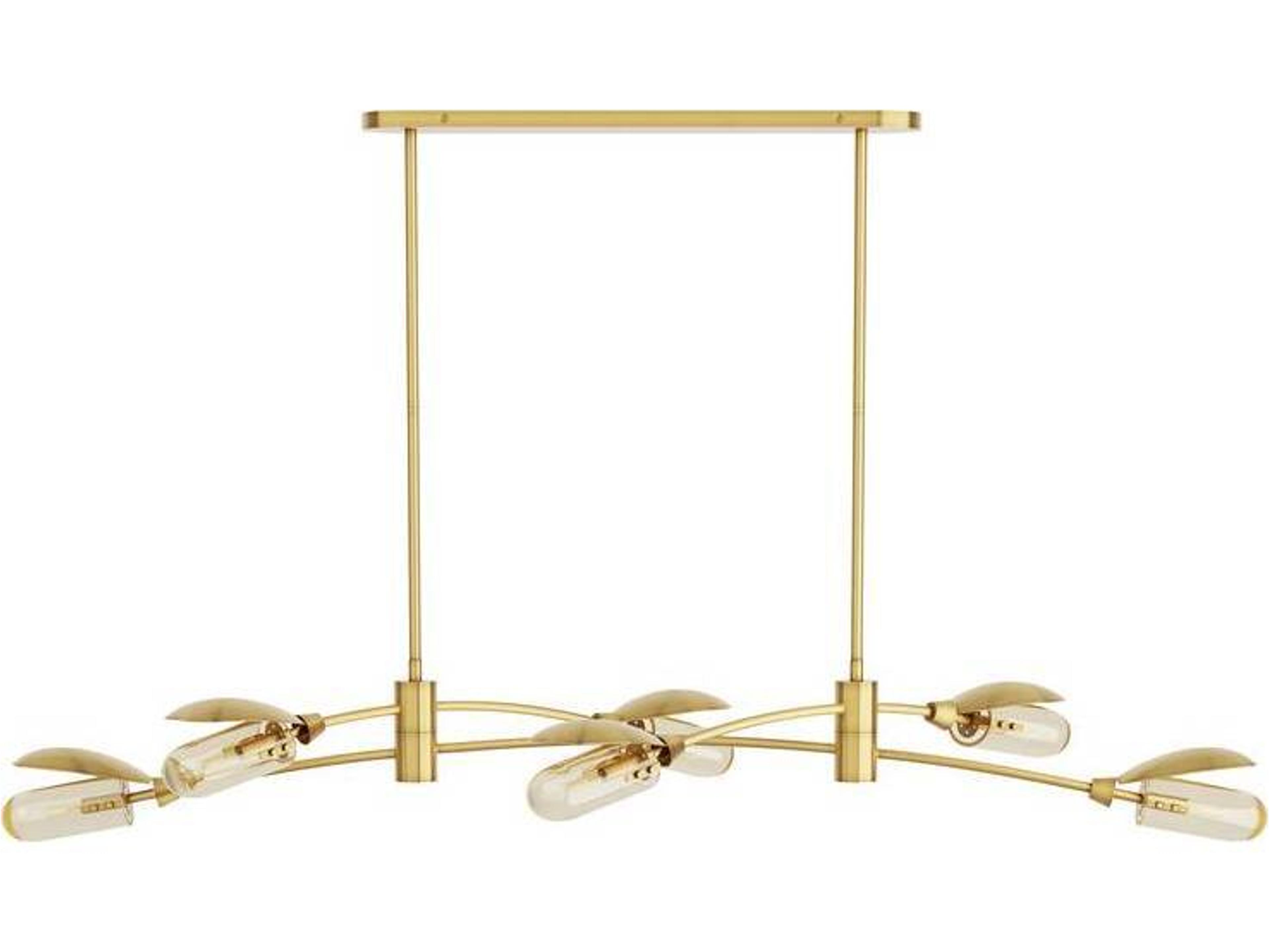 Arteriors Home 6-Light Antique Brass Linear Island Pendant