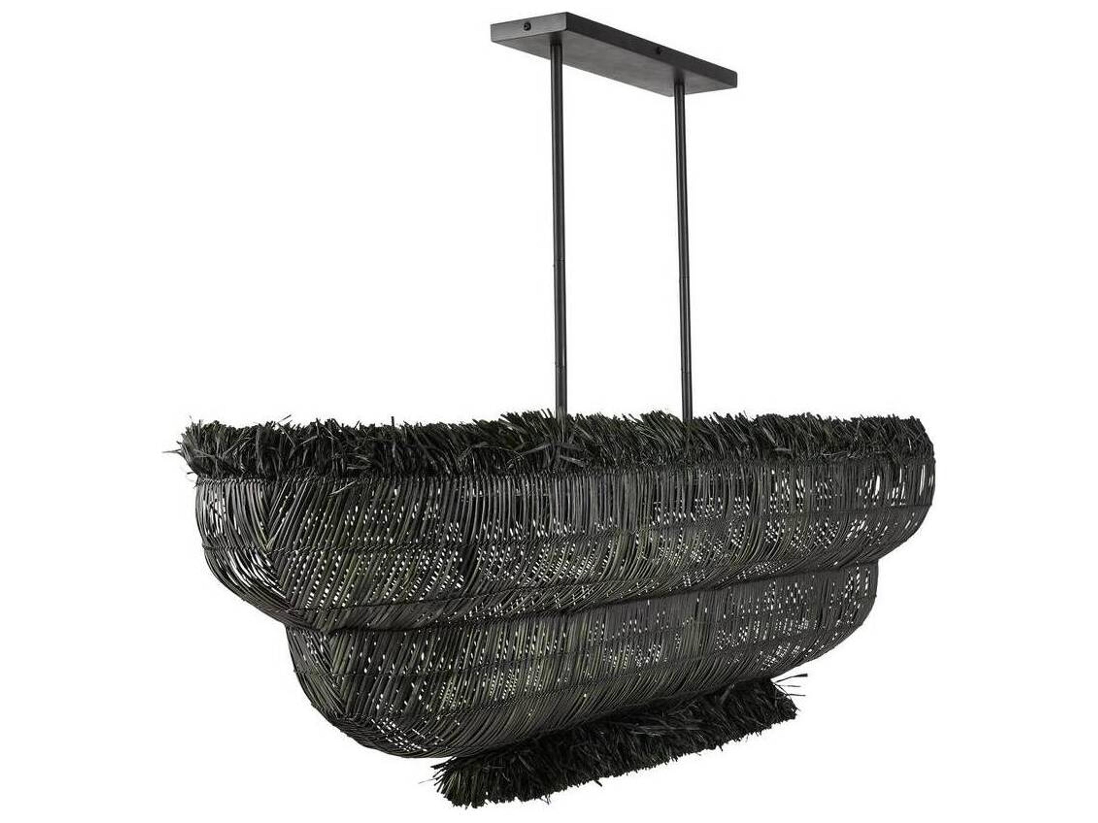 Arteriors Home Yessika 6-Light Dark Gray Stained Matte Black Island Pendant