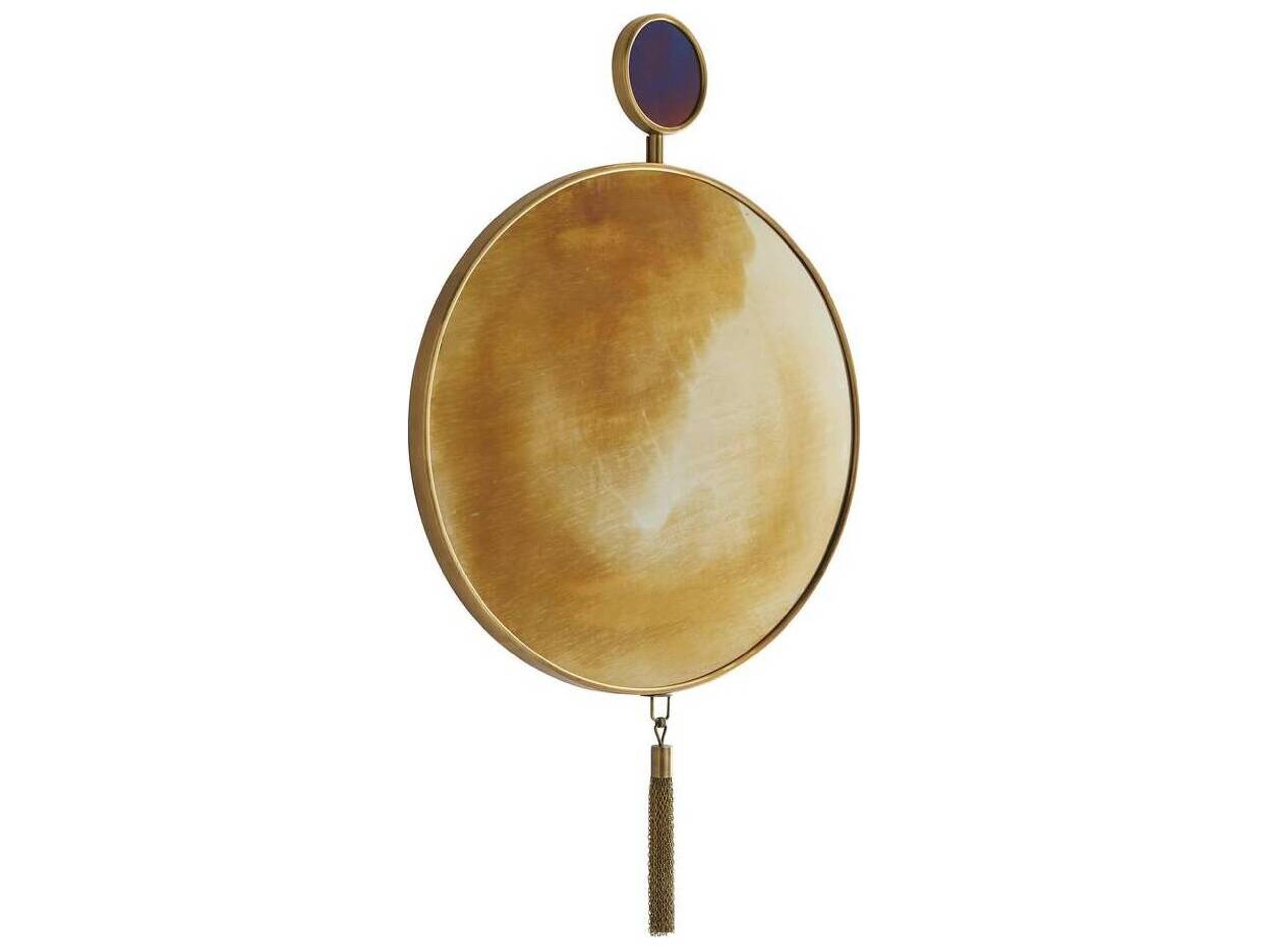 Arteriors Home Antique Brass Wall Mirror Round