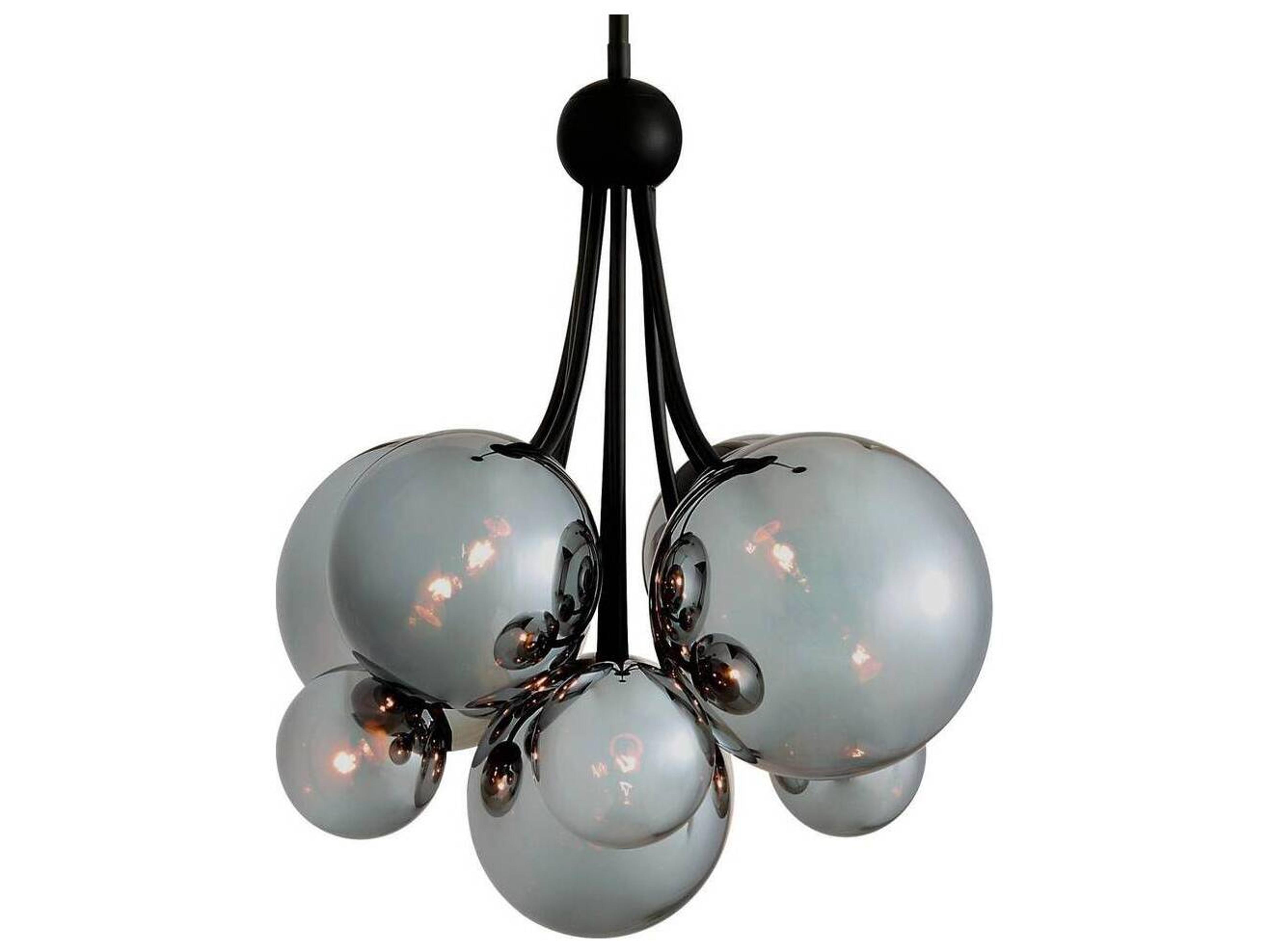 Arteriors Home Chrome Luster Black Globe Pendant