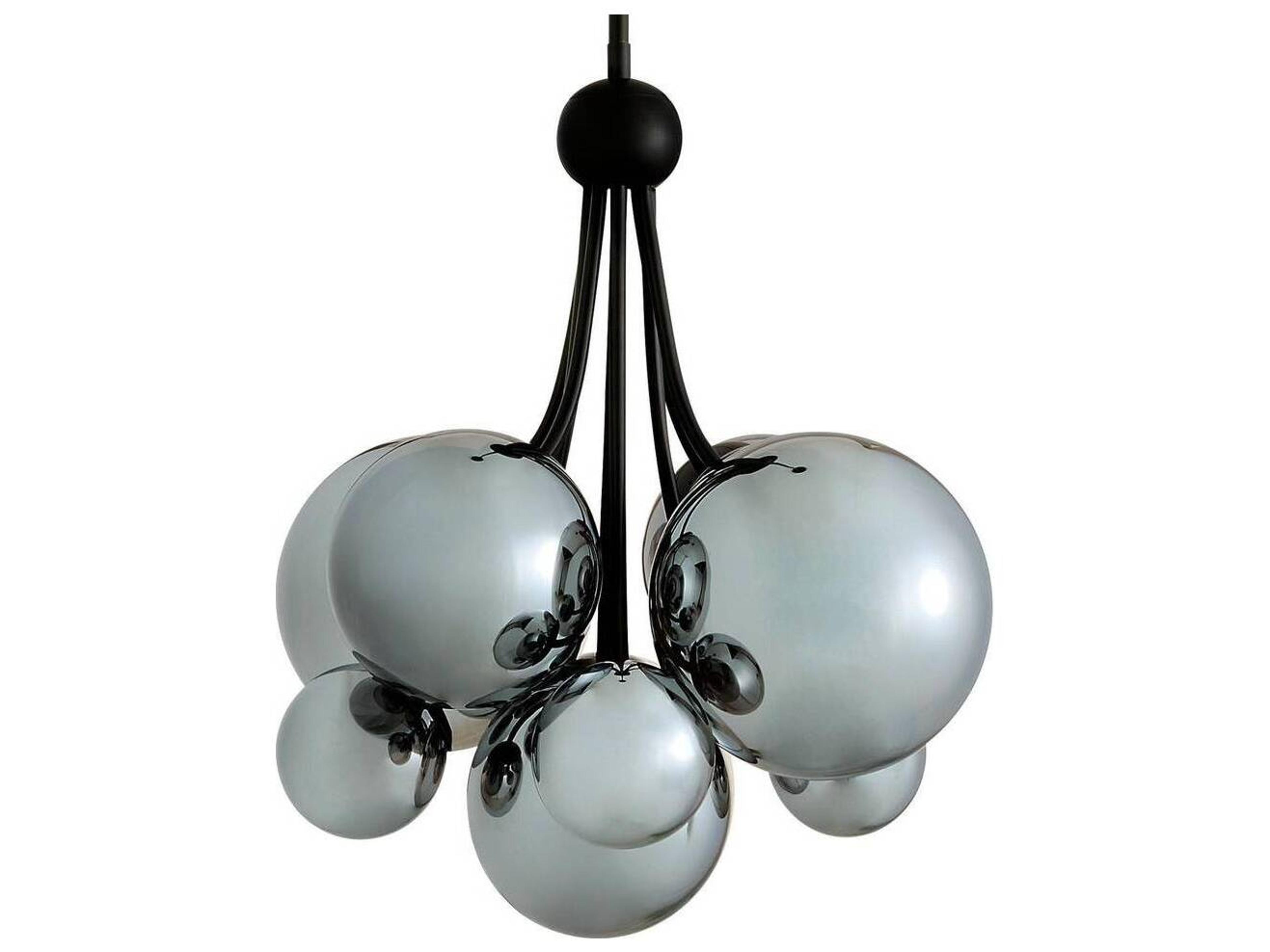 Arteriors Home Chrome Luster Black Globe Pendant