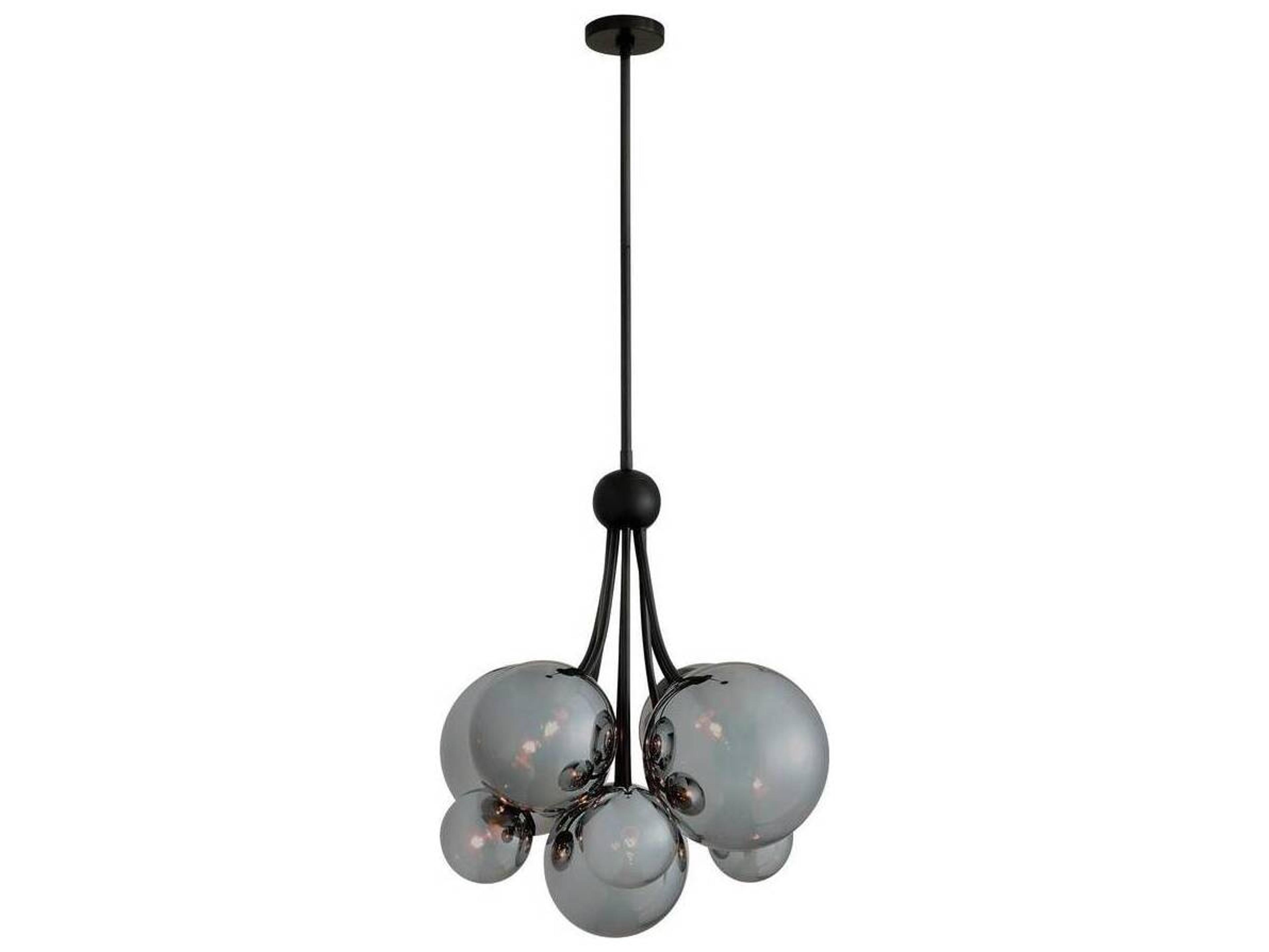 Arteriors Home Chrome Luster Black Globe Pendant