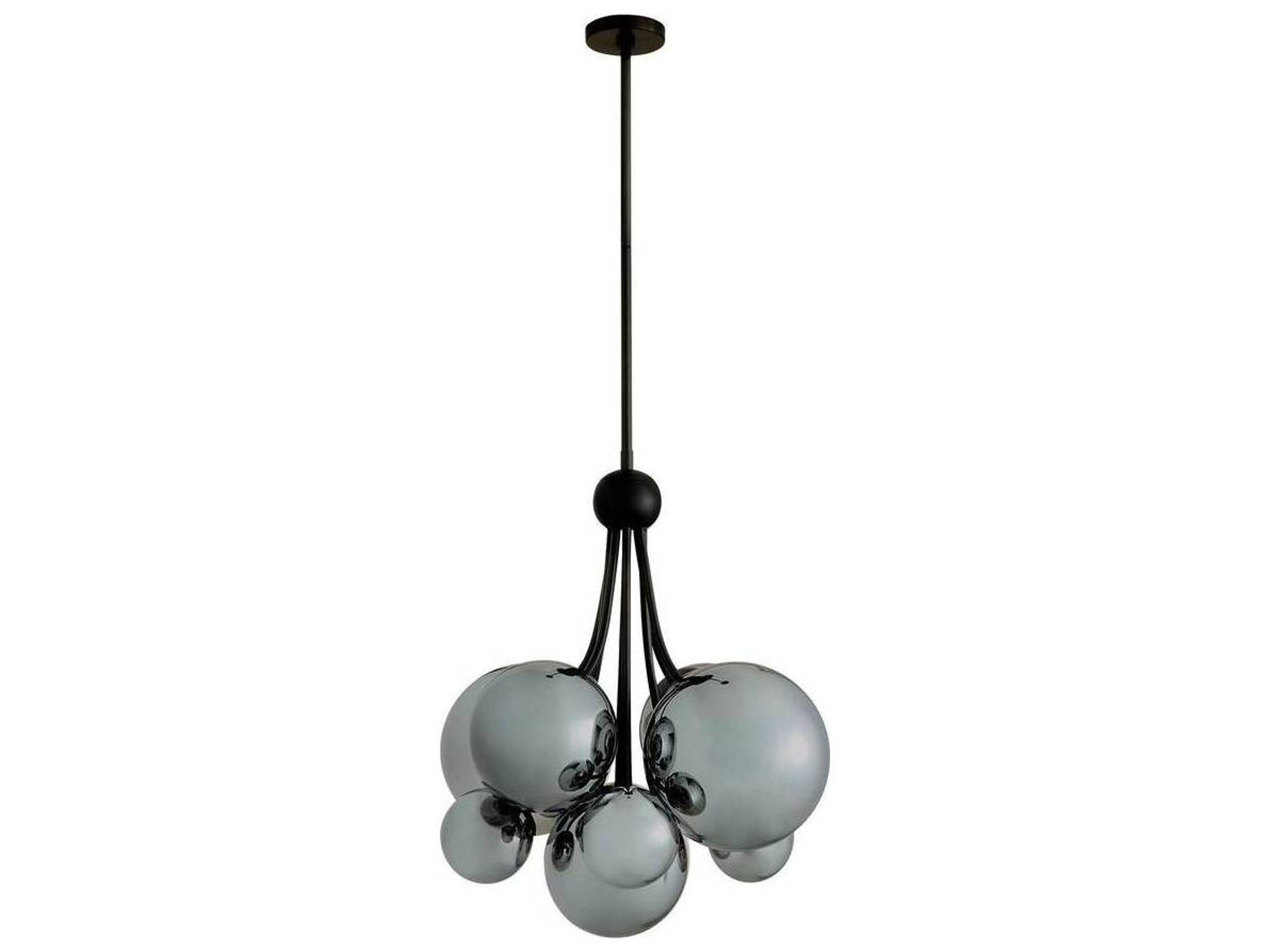 Arteriors Home Chrome Luster Black Globe Pendant