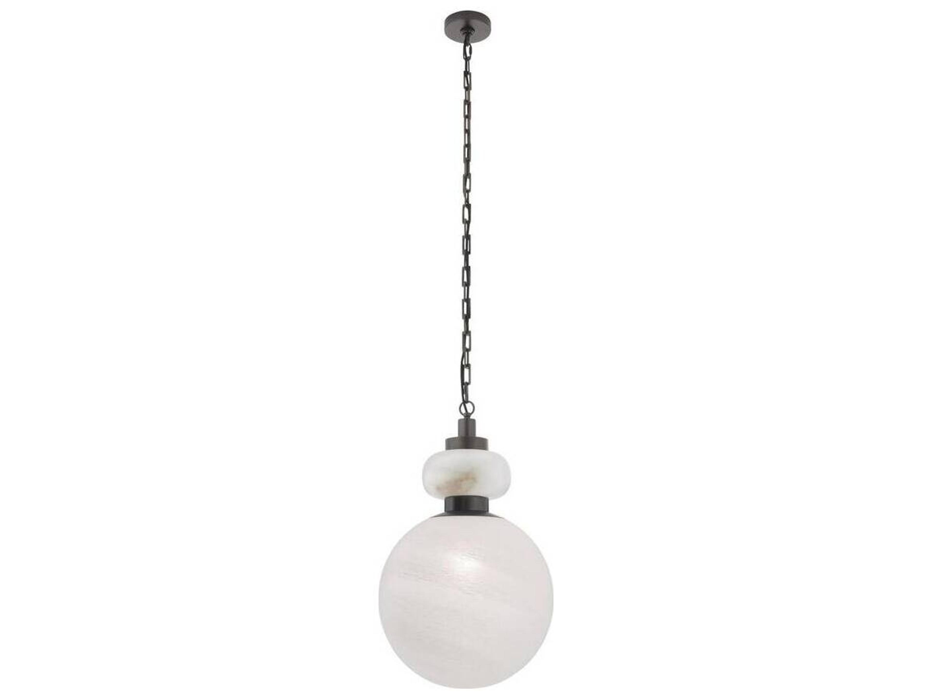 Arteriors Home Matte Swirl Black Globe Pendant