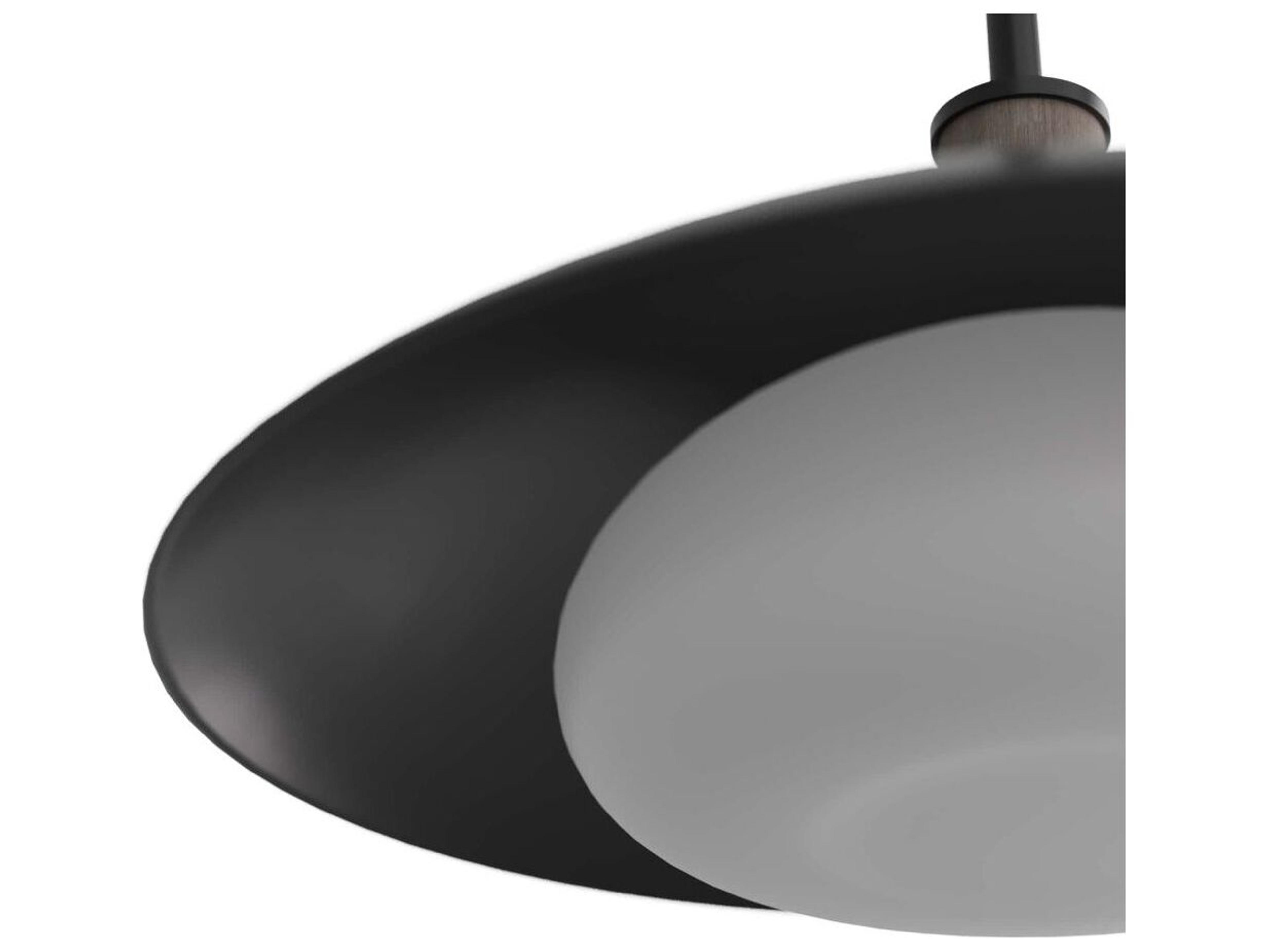 Arteriors Home Tobias 1-Light Blackened Iron Frosted Dome Pendant
