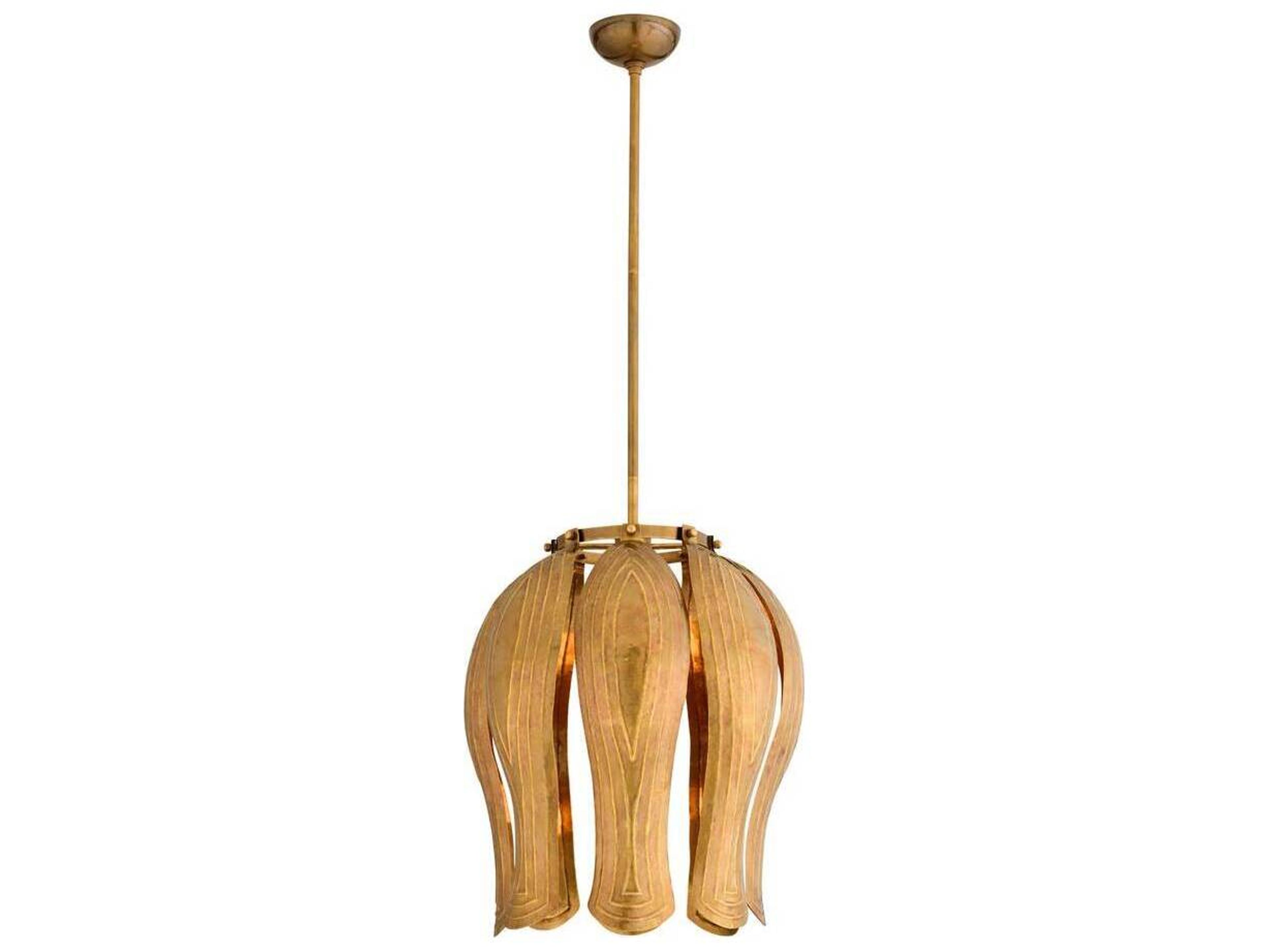 Arteriors Home Judith Arteriors Home 1-Light Vintage Brass Gold Brown Pendant