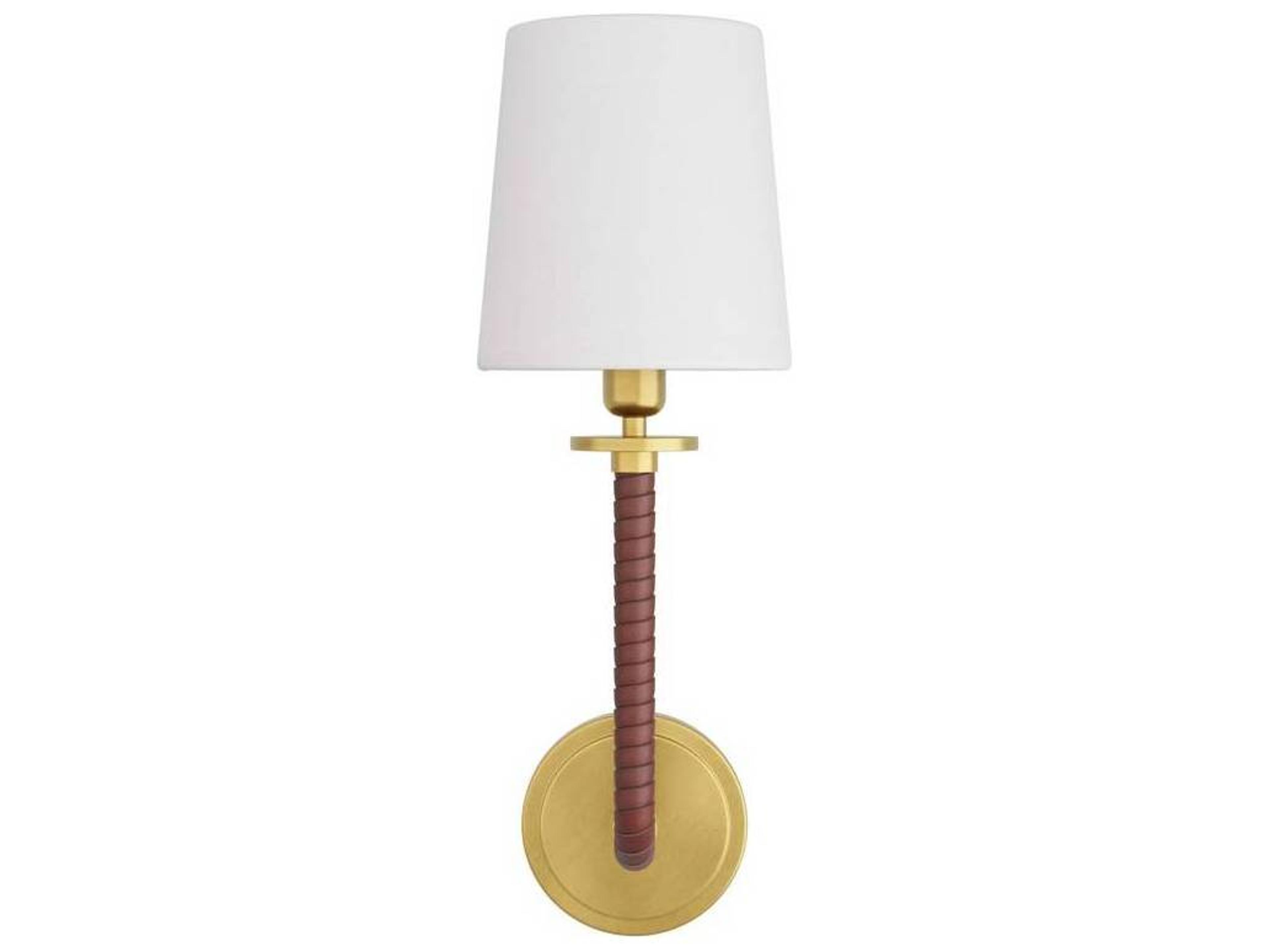 Arteriors Home Wayman 1-Light Antique Brass Oxblood Wall Sconce