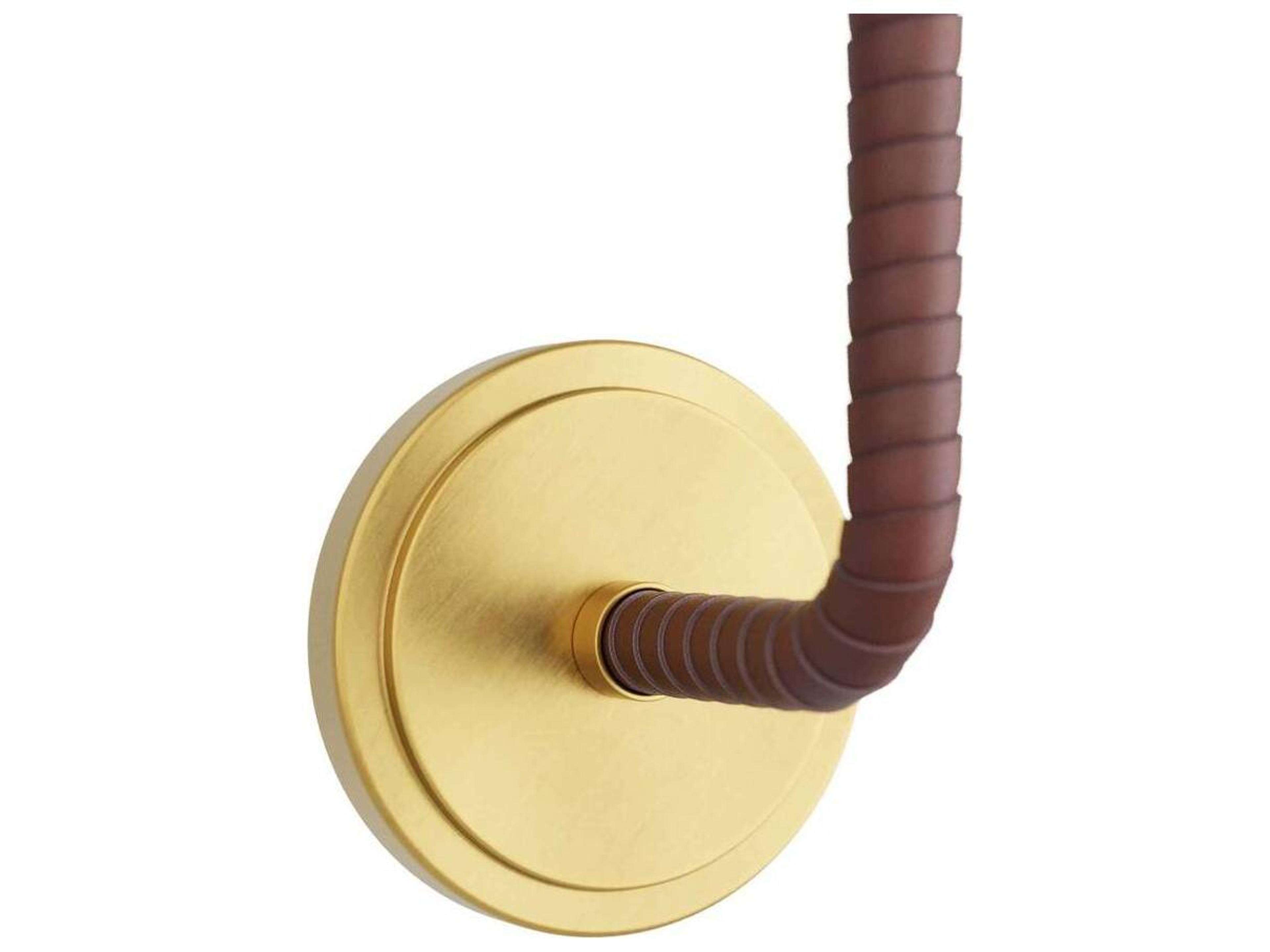 Arteriors Home Wayman 1-Light Antique Brass Oxblood Wall Sconce