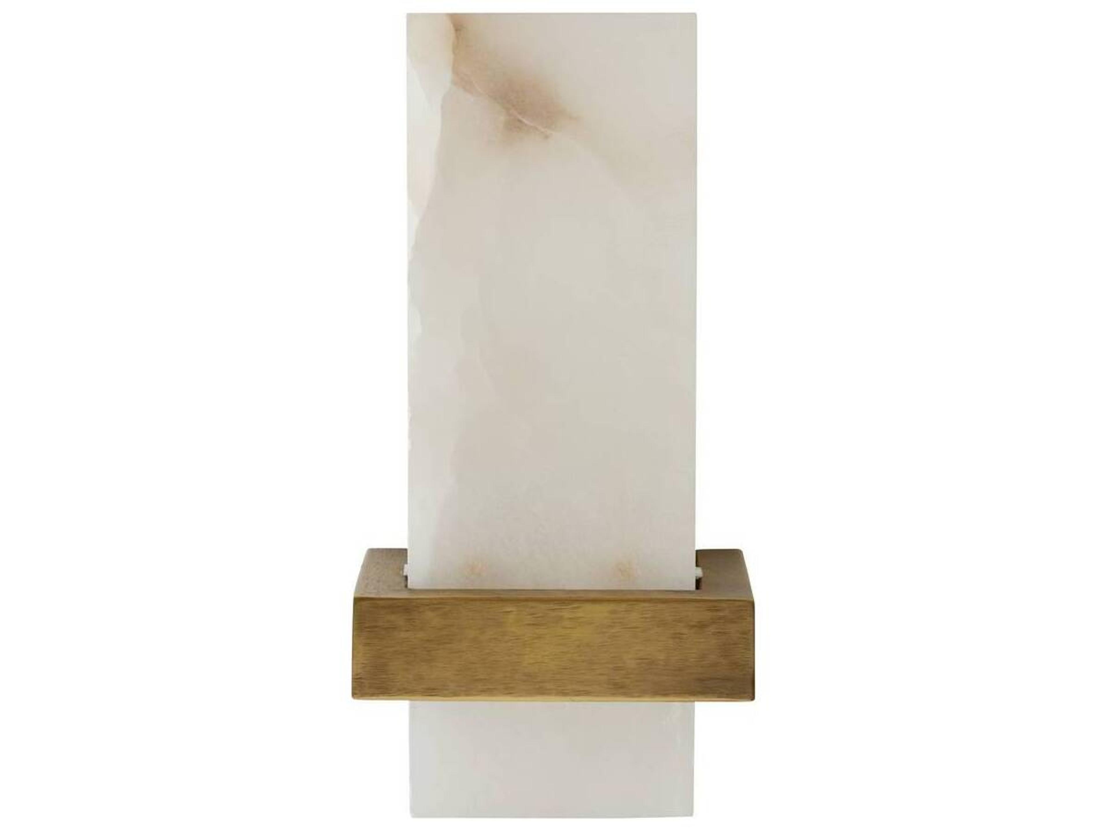 Arteriors Home Wembley 1-Light White Antique Brass Wall Sconce