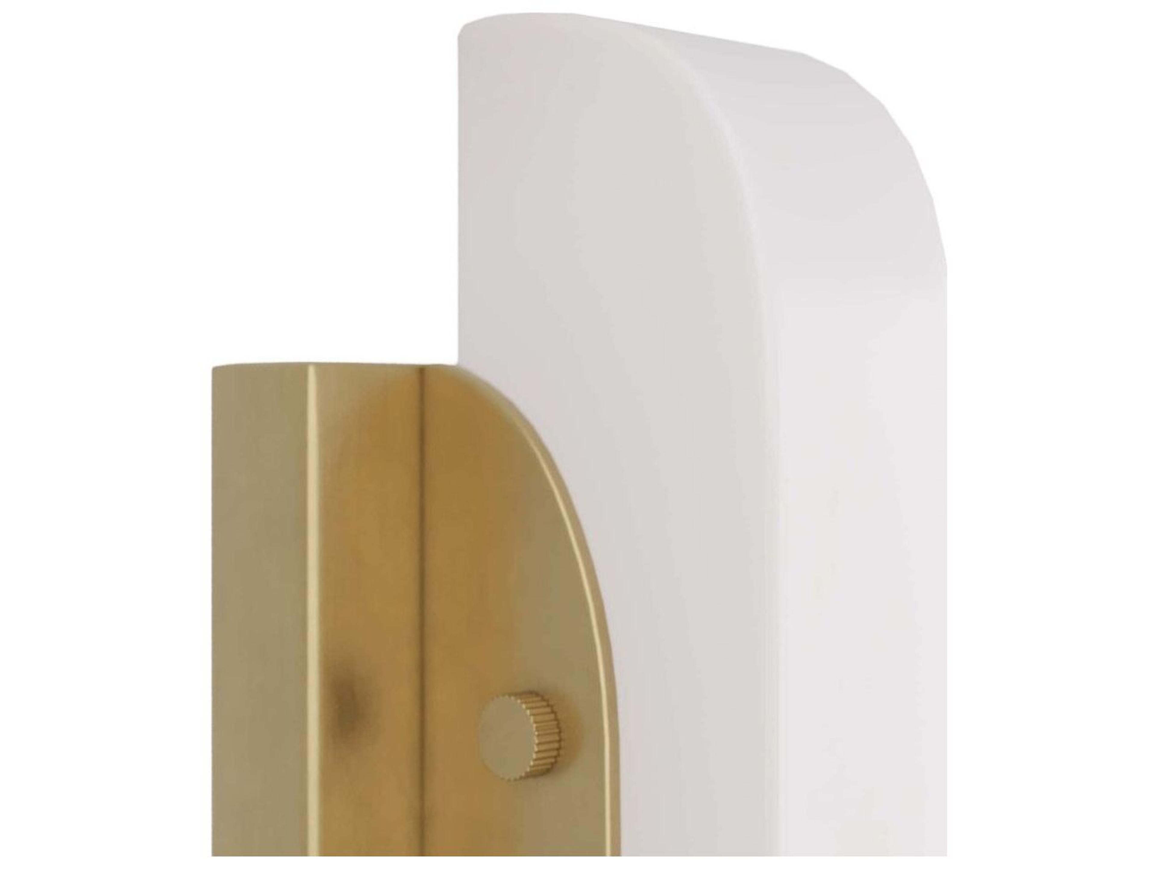 Arteriors Home Velasco 1-Light White Antique Brass Wall Sconce