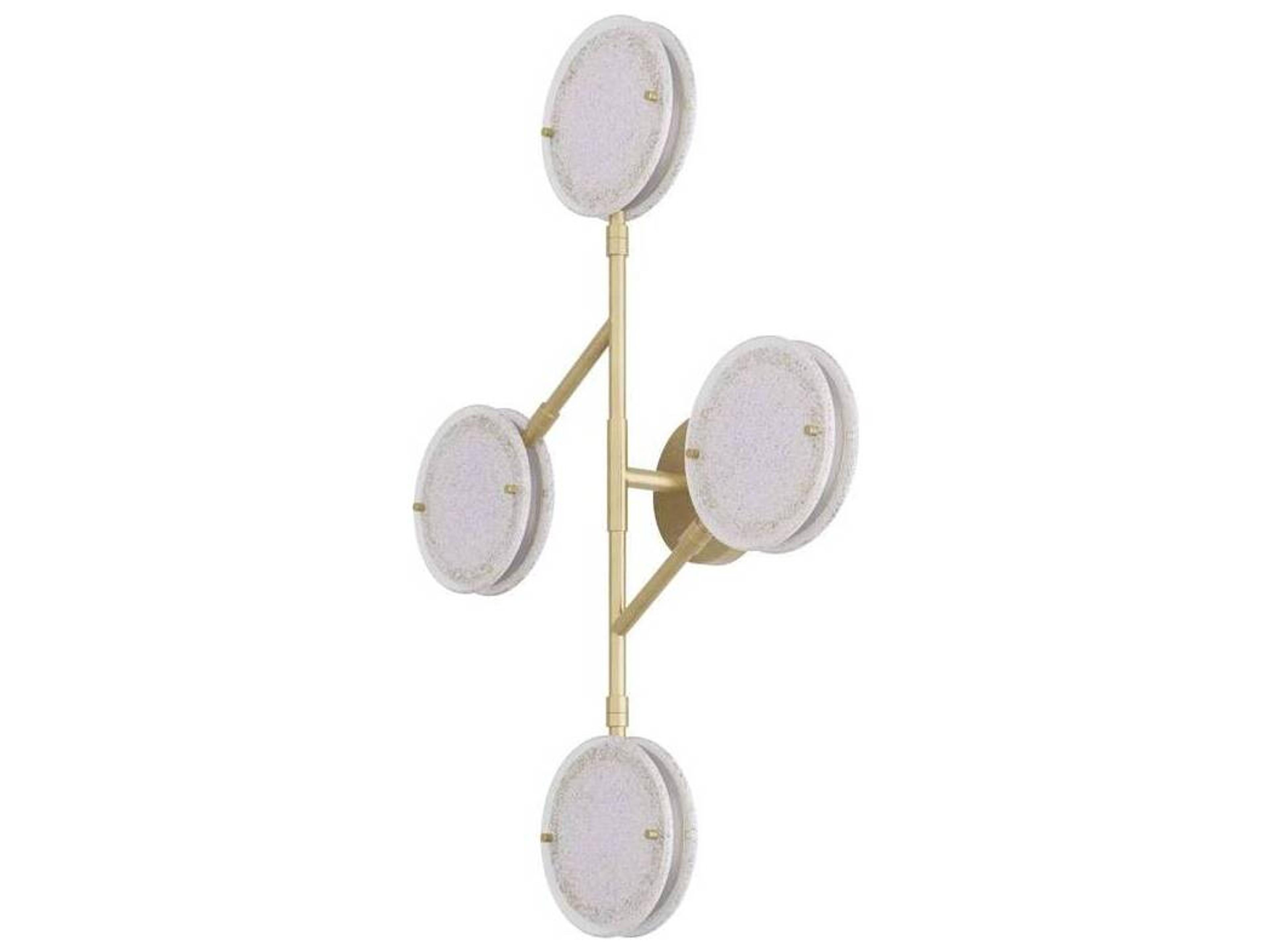 Arteriors Home 4-Light Clear Seedy Brass Wall Sconce