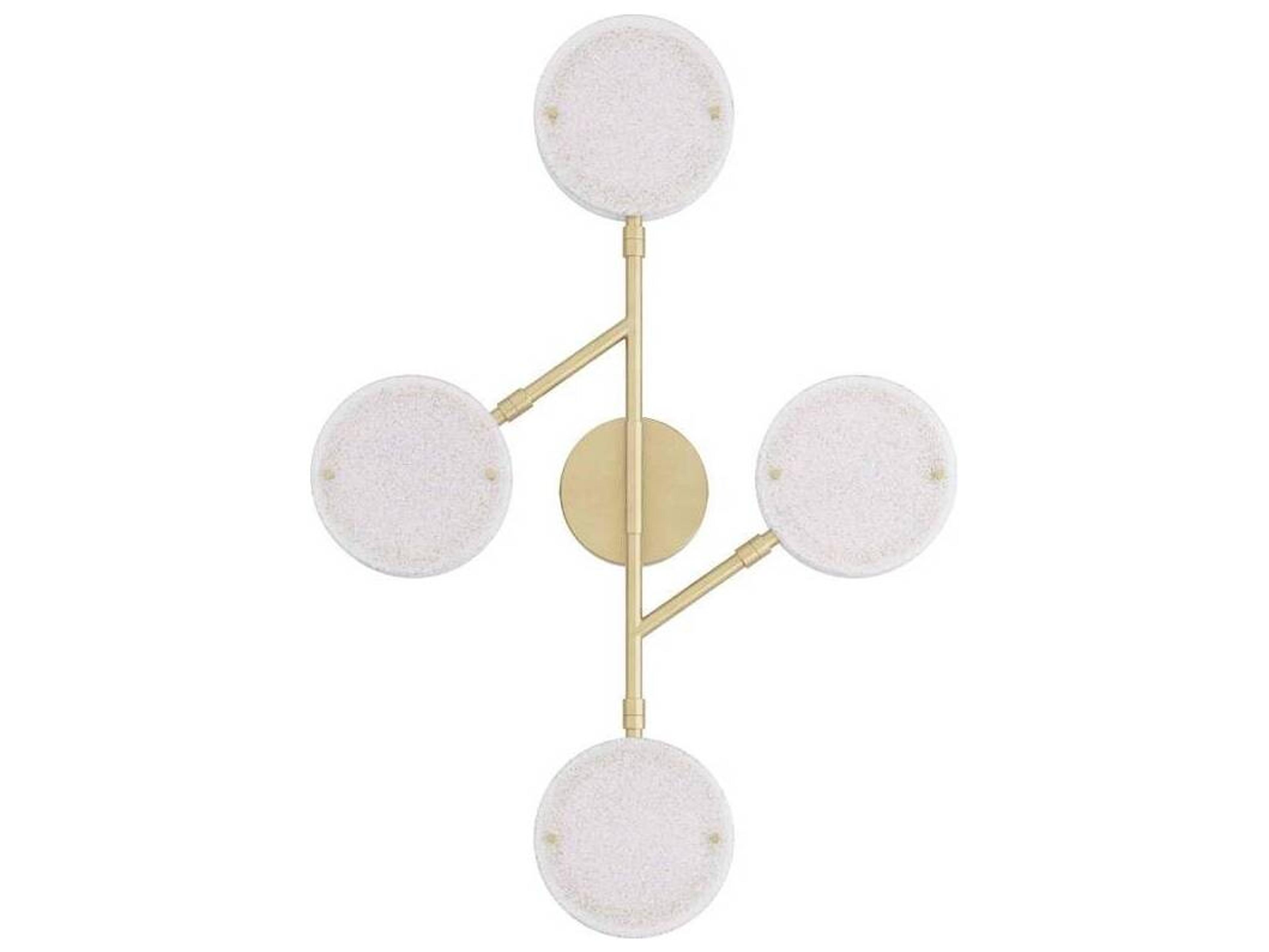 Arteriors Home 4-Light Clear Seedy Brass Wall Sconce