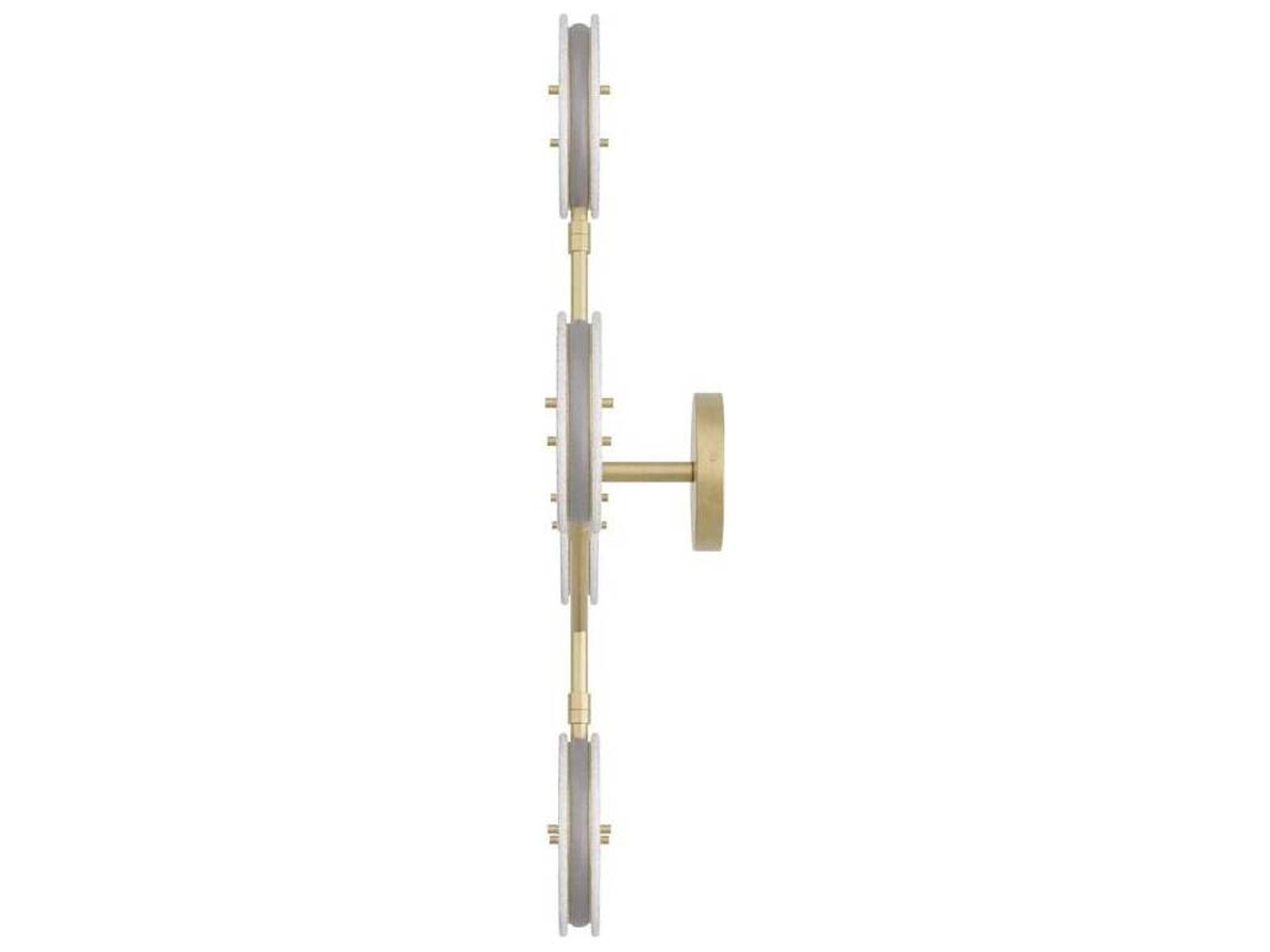 Arteriors Home 4-Light Clear Seedy Brass Wall Sconce