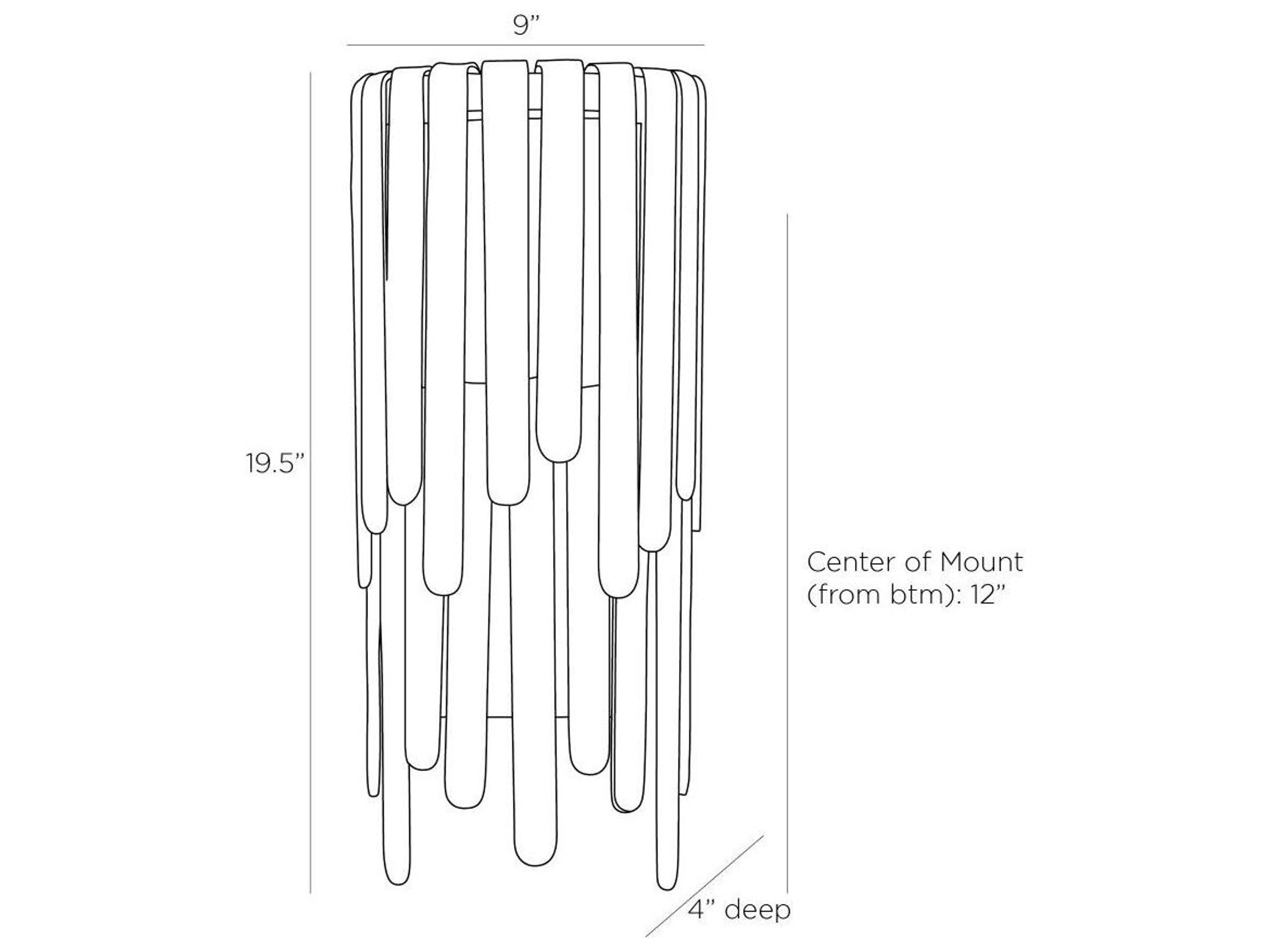 Arteriors Home Raine 2-Light Blue Smoke Luster Antique Brass Wall Sconce