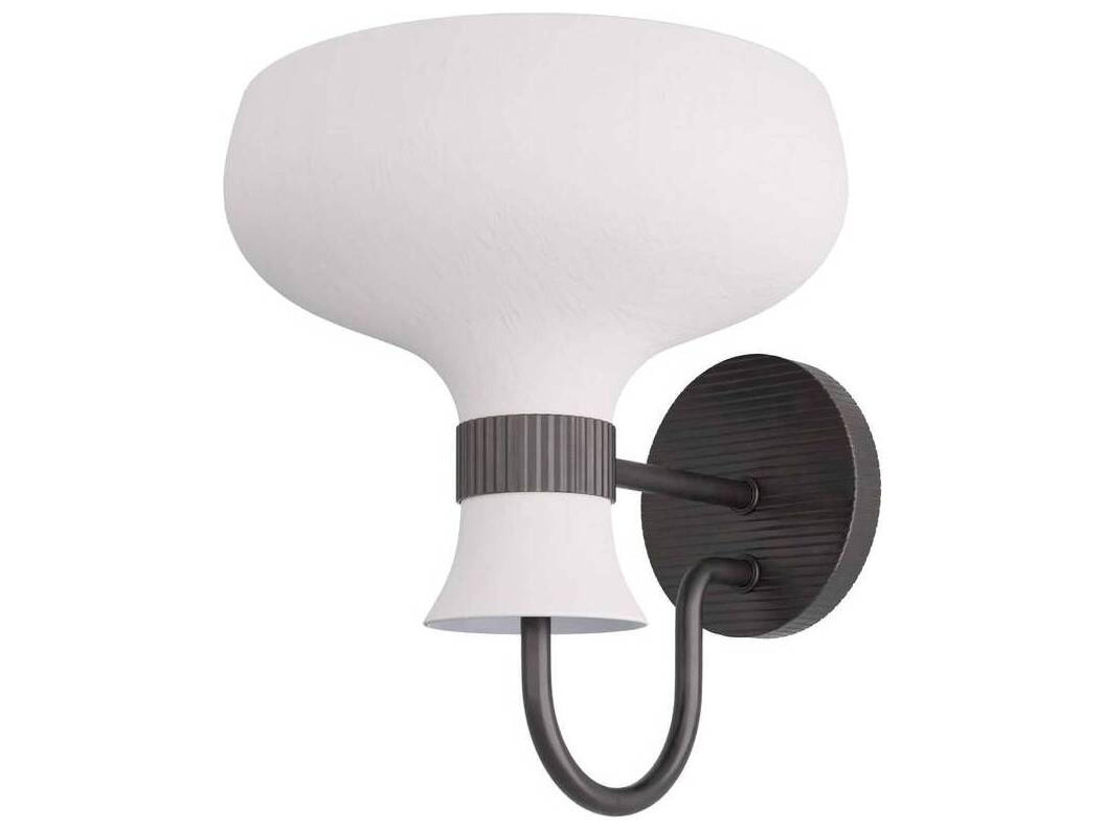 Arteriors Home 1-Light White Gesso Black Wall Sconce