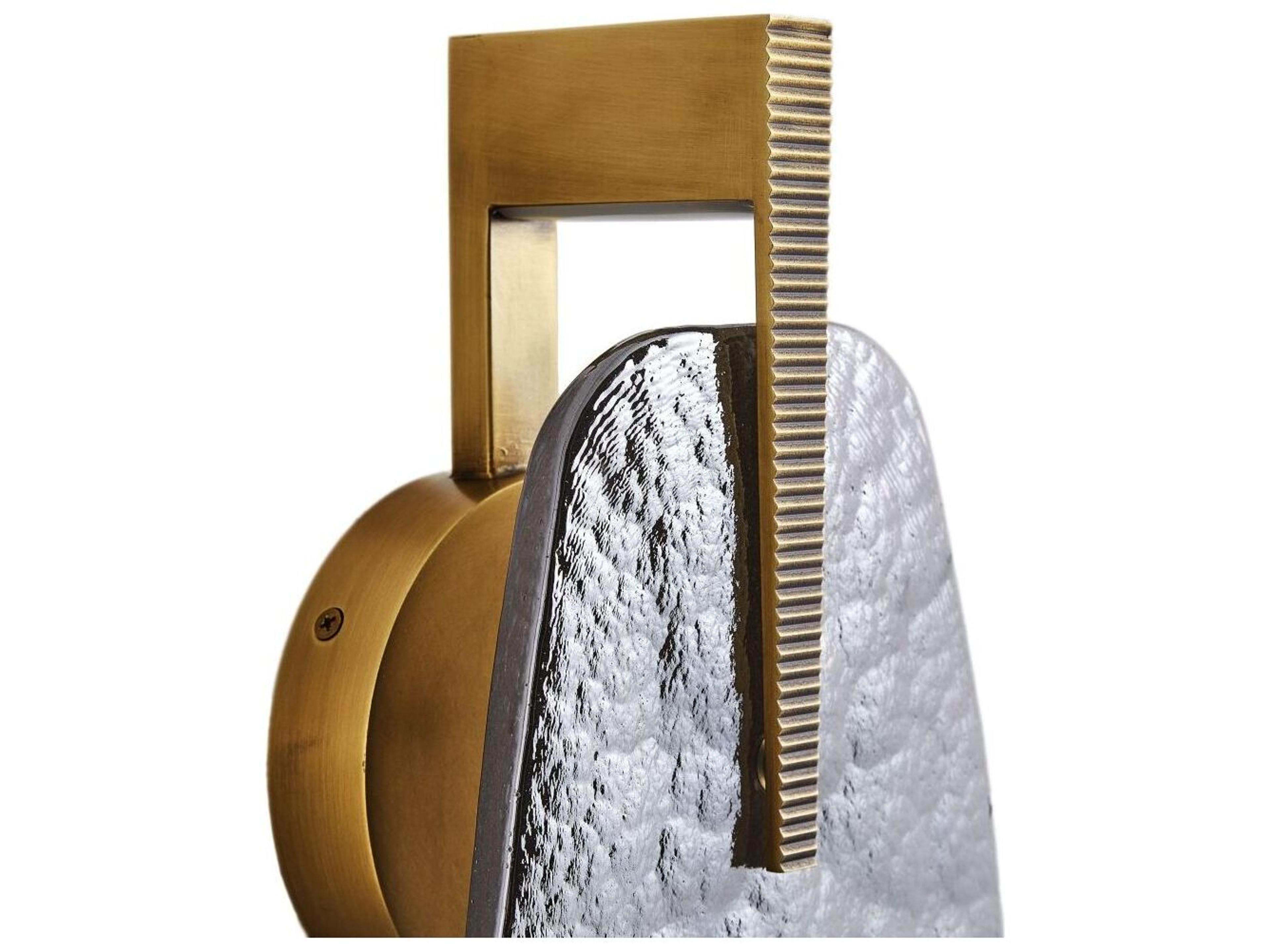 Arteriors Home Zelda 1-Light Antique Brass Smoke Luster Wall Sconce