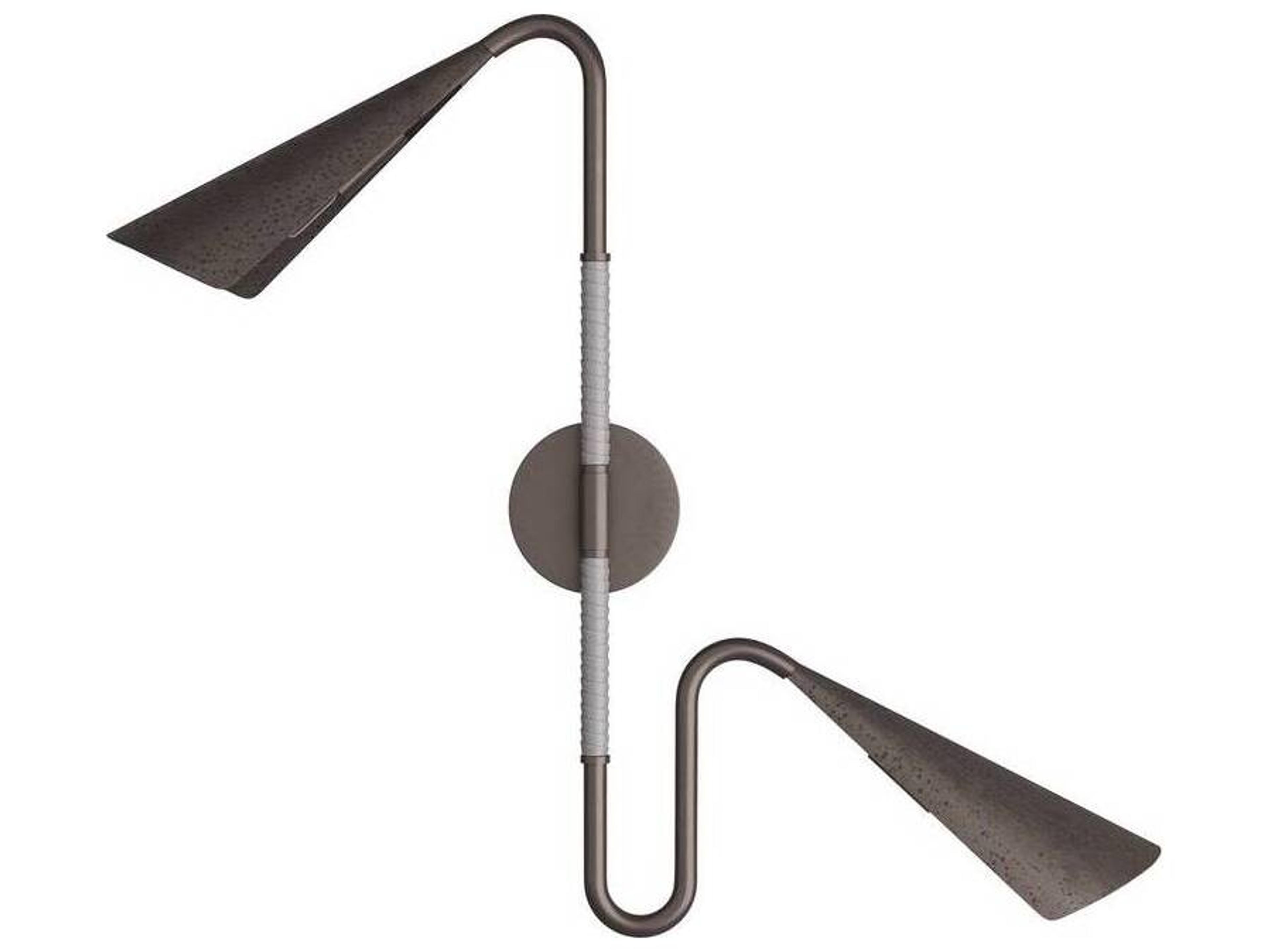 Arteriors Home Amerson 2-Light English Bronze Graphite Swing Wall Sconce