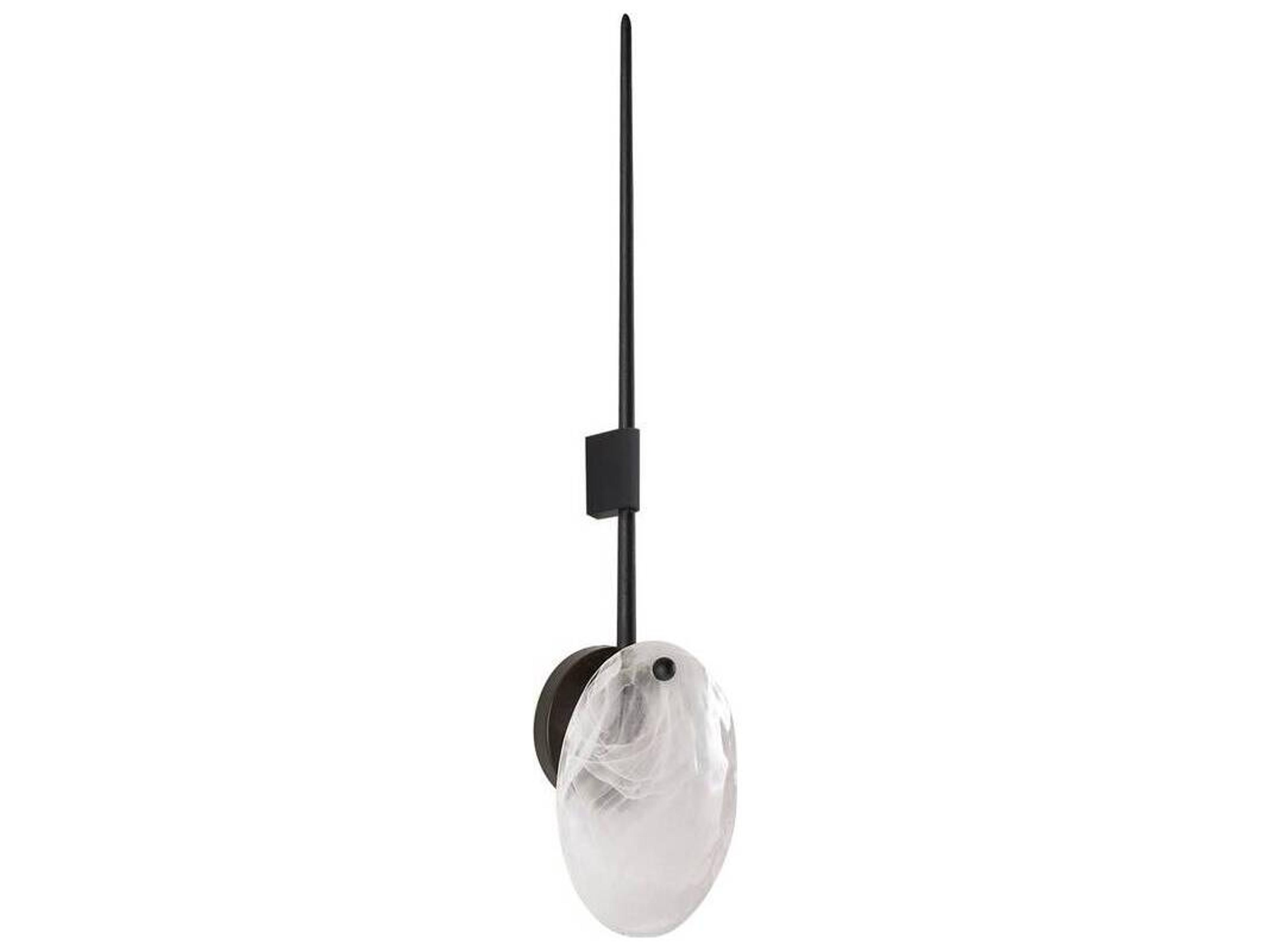 Arteriors Home 1-Light Opal Swirl Black Wall Sconce
