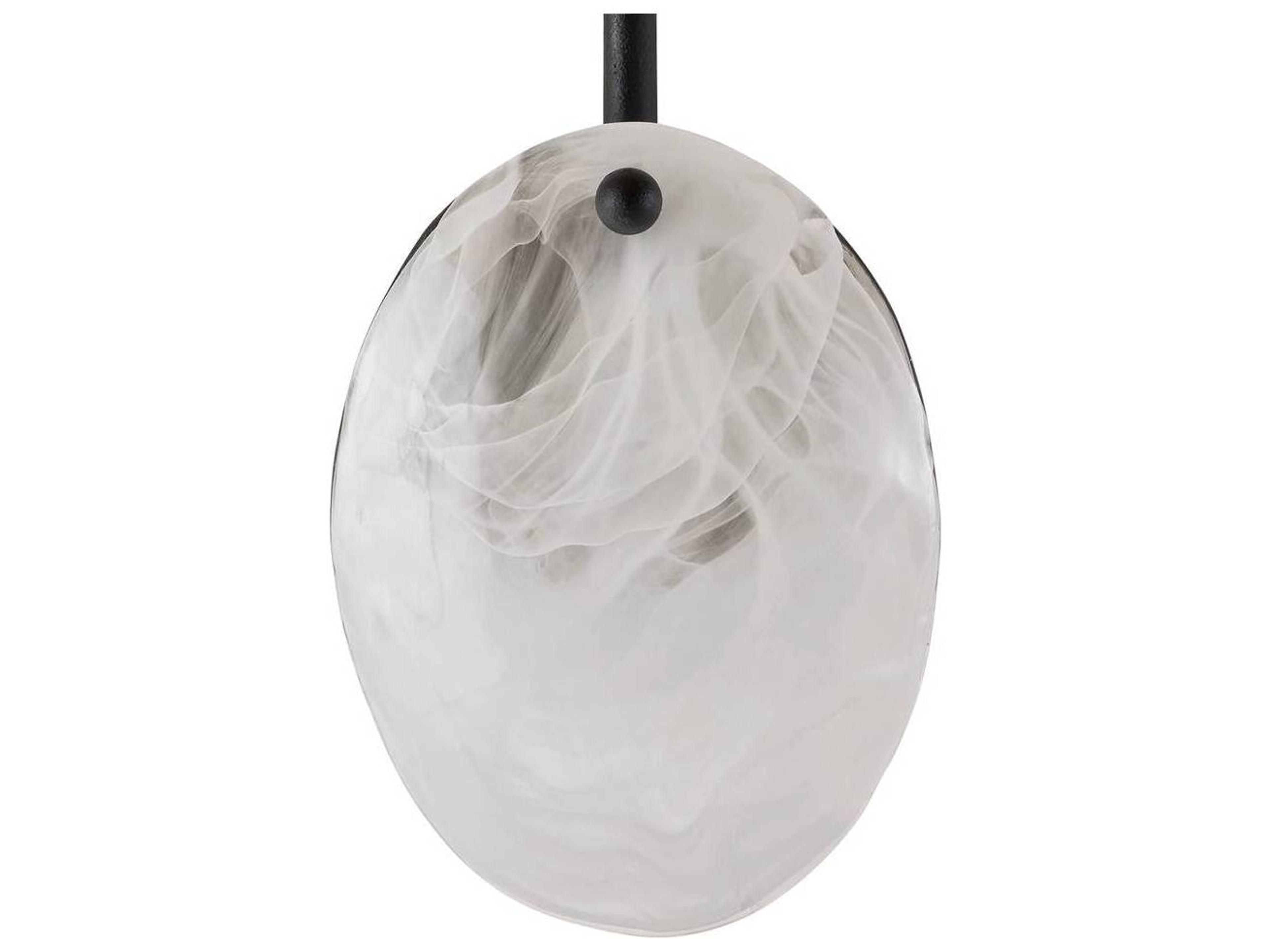 Arteriors Home 1-Light Opal Swirl Black Wall Sconce