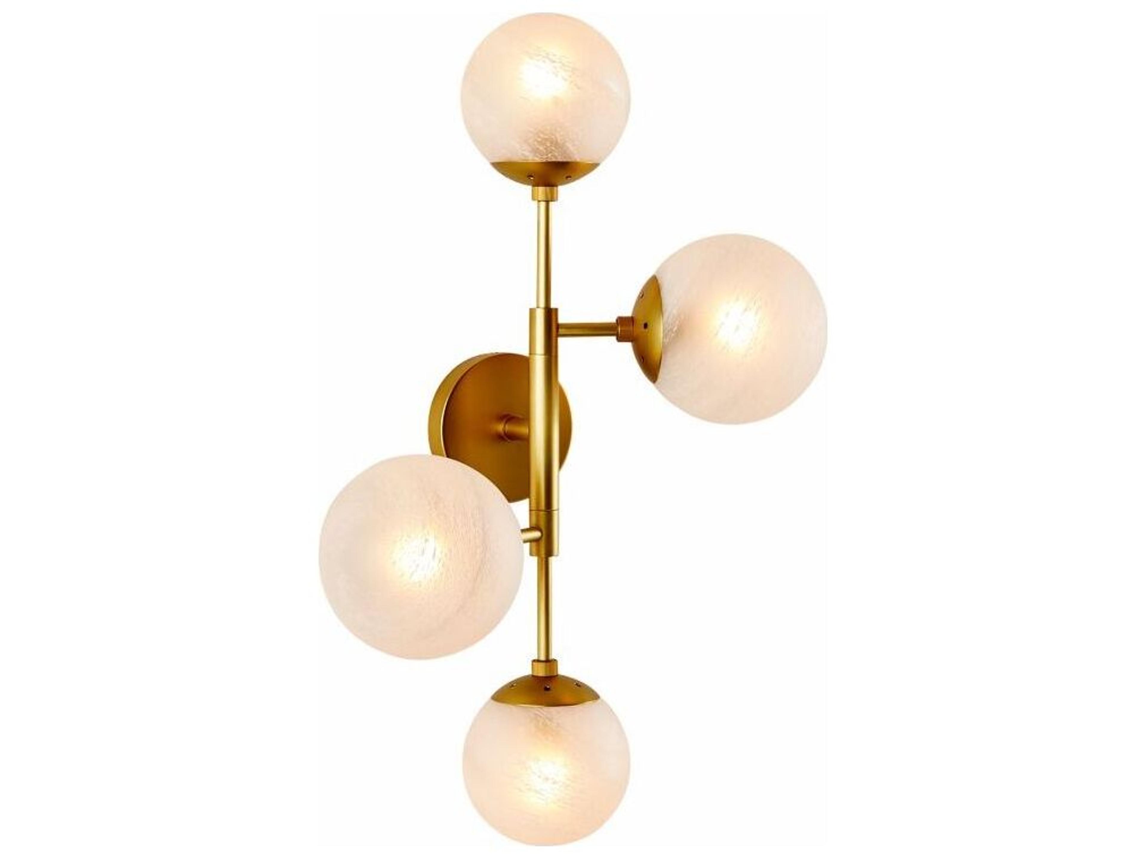 Arteriors Home Christelle 4-Light Matte Swirl Antique Brass Wall Sconce
